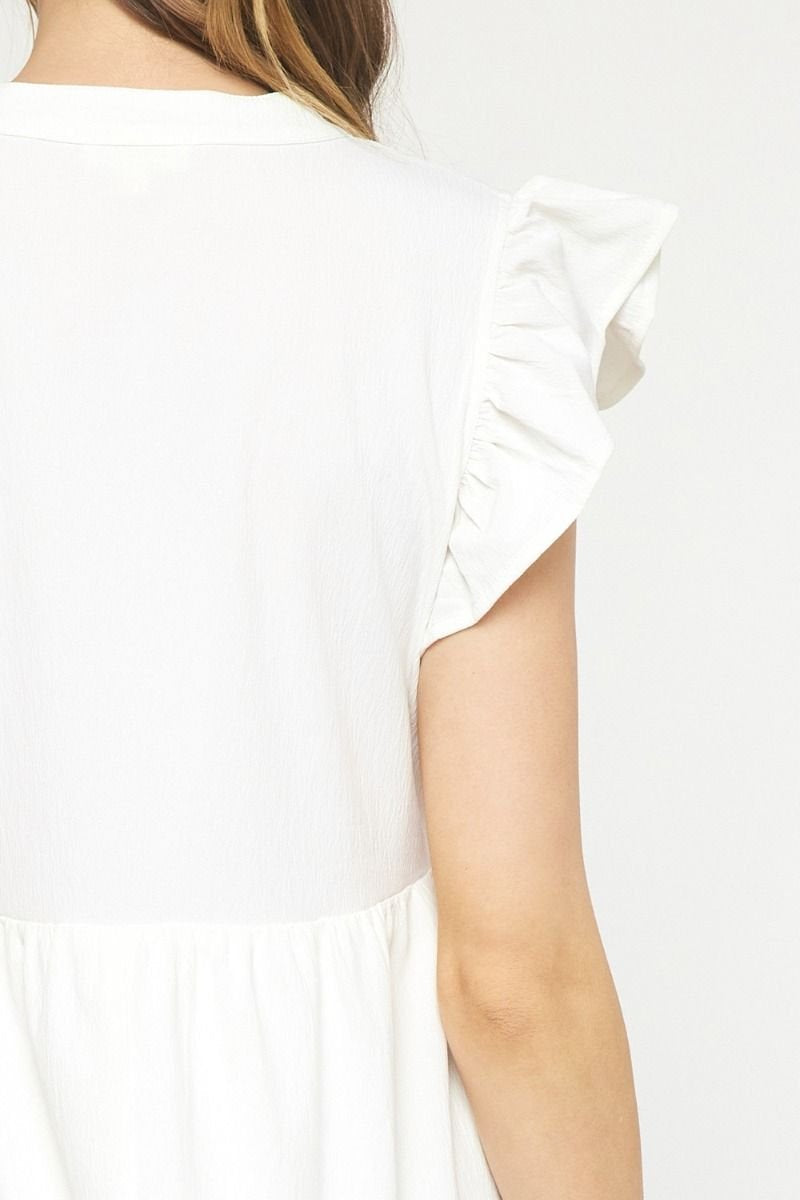 WHITE IS RIGHT DRESS from Raggdoll Boutique, trendy coastal style perfect for summer outfits Texas.