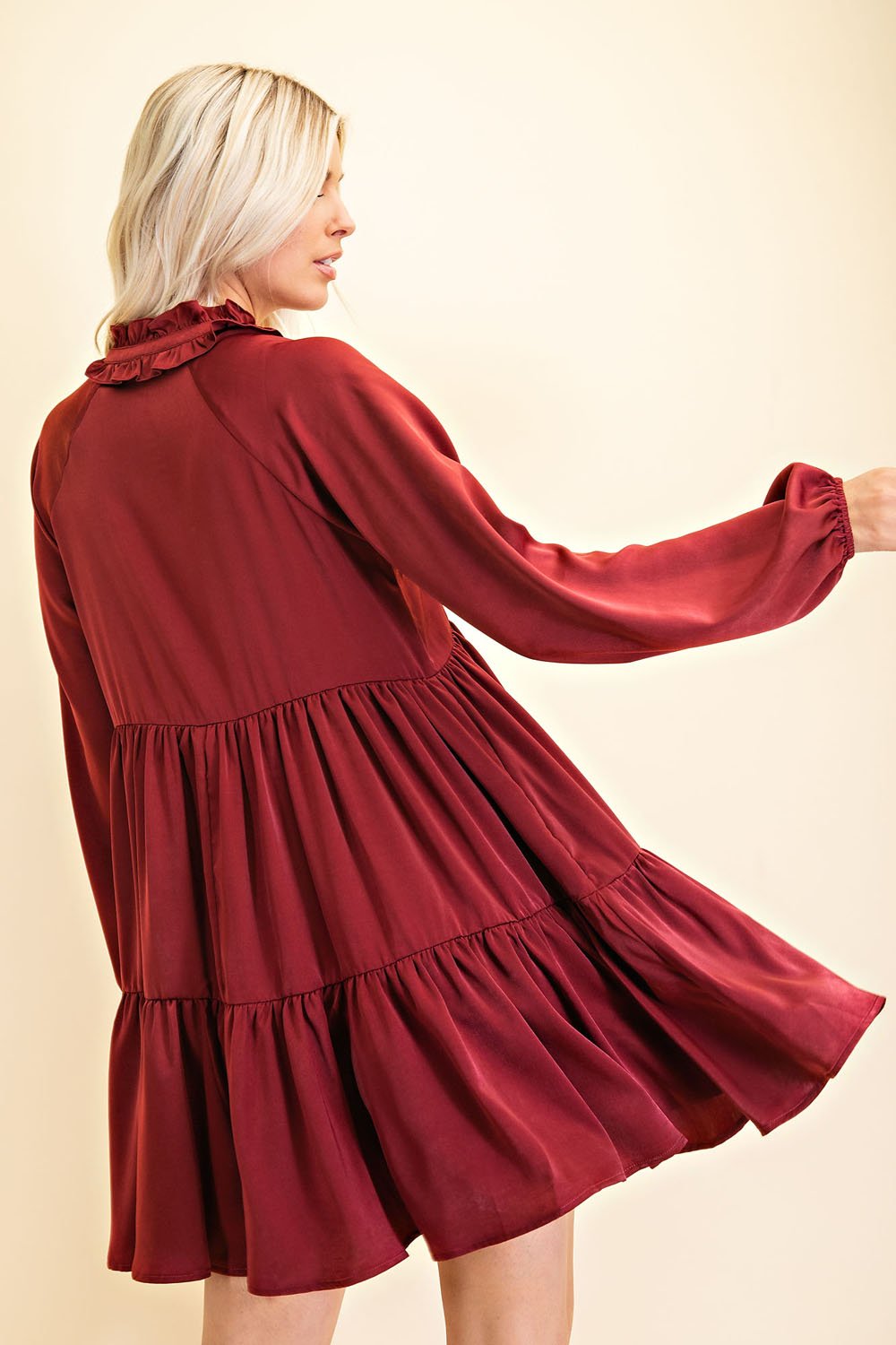 WINE BABYDOLL DRESS from Raggdoll Boutique, perfect for summer outfits Texas and trendy coastal style.