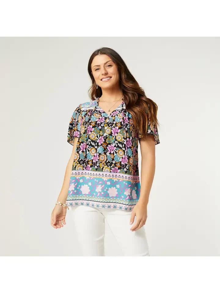 COCO + CARMEN CORDELIA FLORAL TOP from Raggdoll Boutique, perfect for summer outfits in Texas.