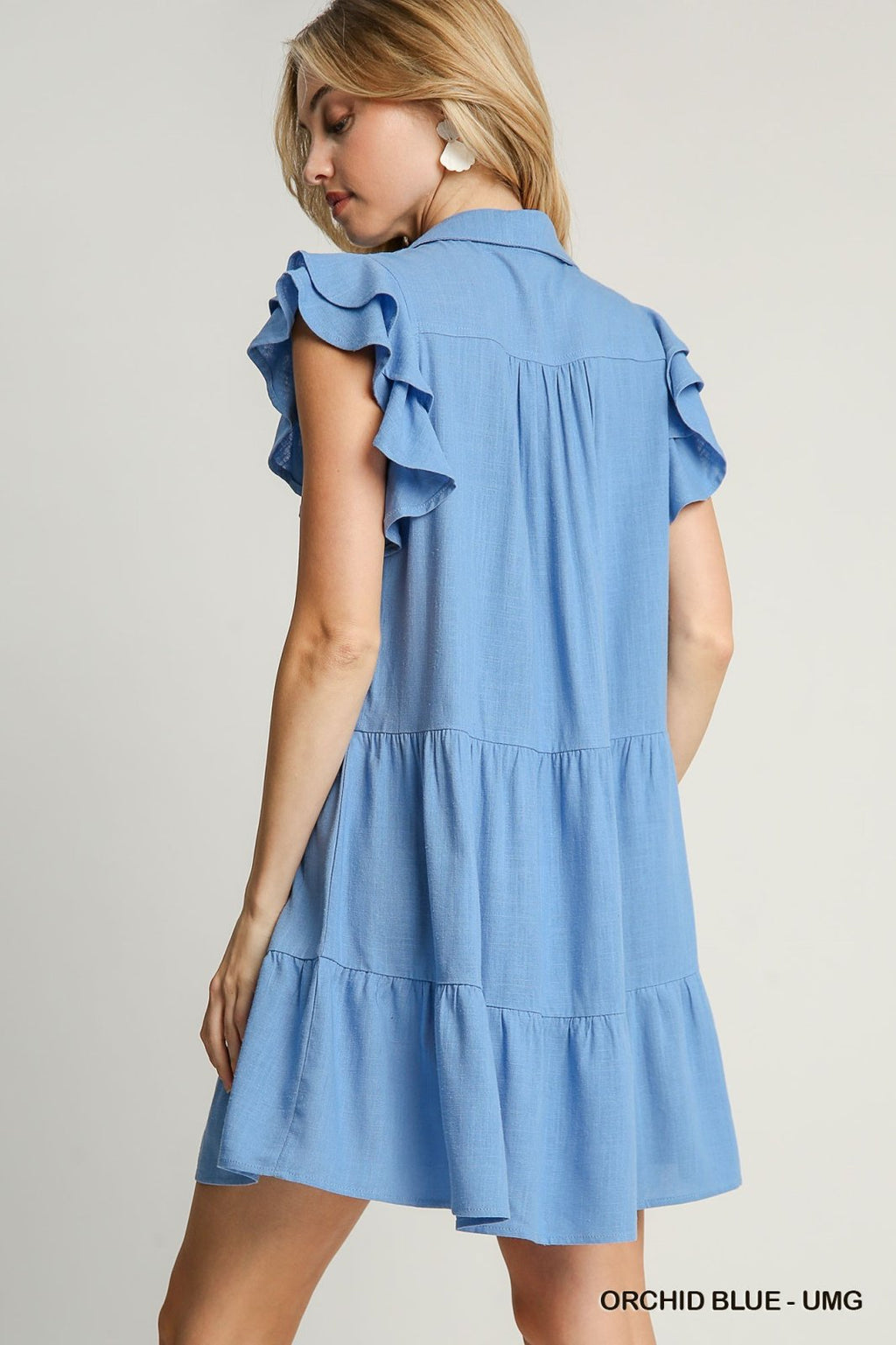 ORCHID BLUE TIERED DRESS from Raggdoll Boutique, coastal fashion, perfect for summer outfits Texas.
