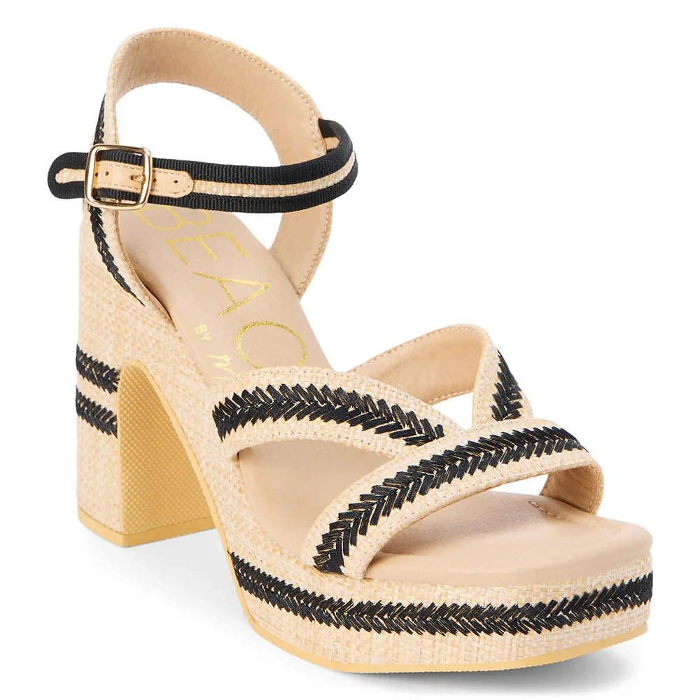 Matisse Adelaide sandals with black detail, perfect for coastal boutique clothing and tropical vacation dresses.