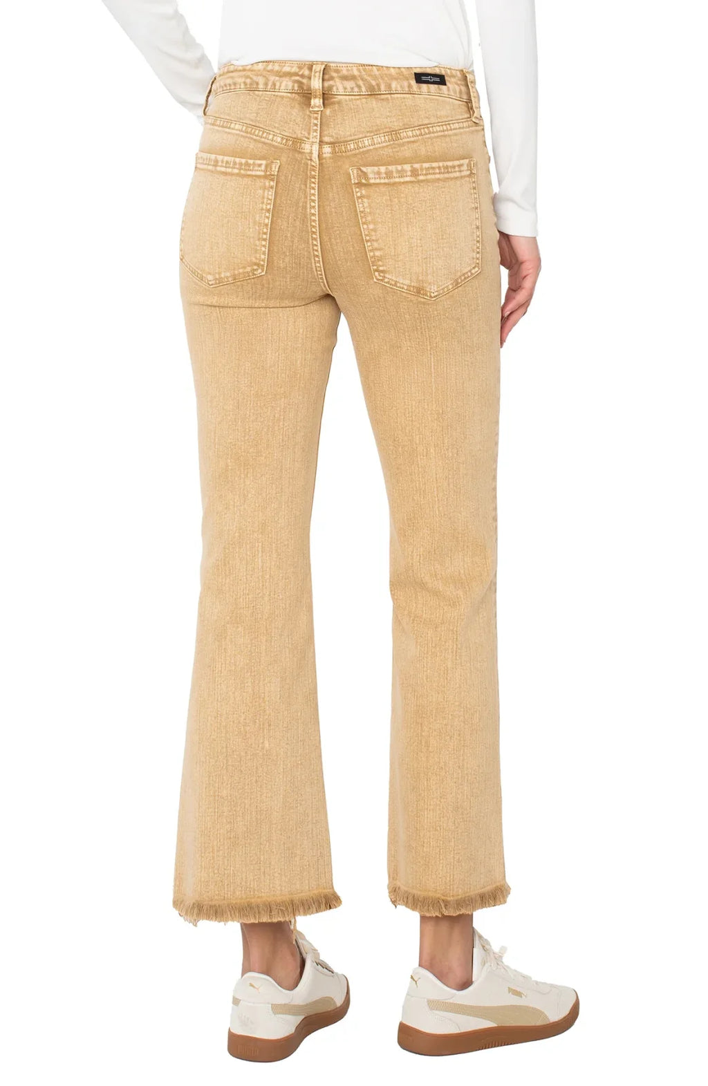 Hannah Crop Jeans in Mineral Gold