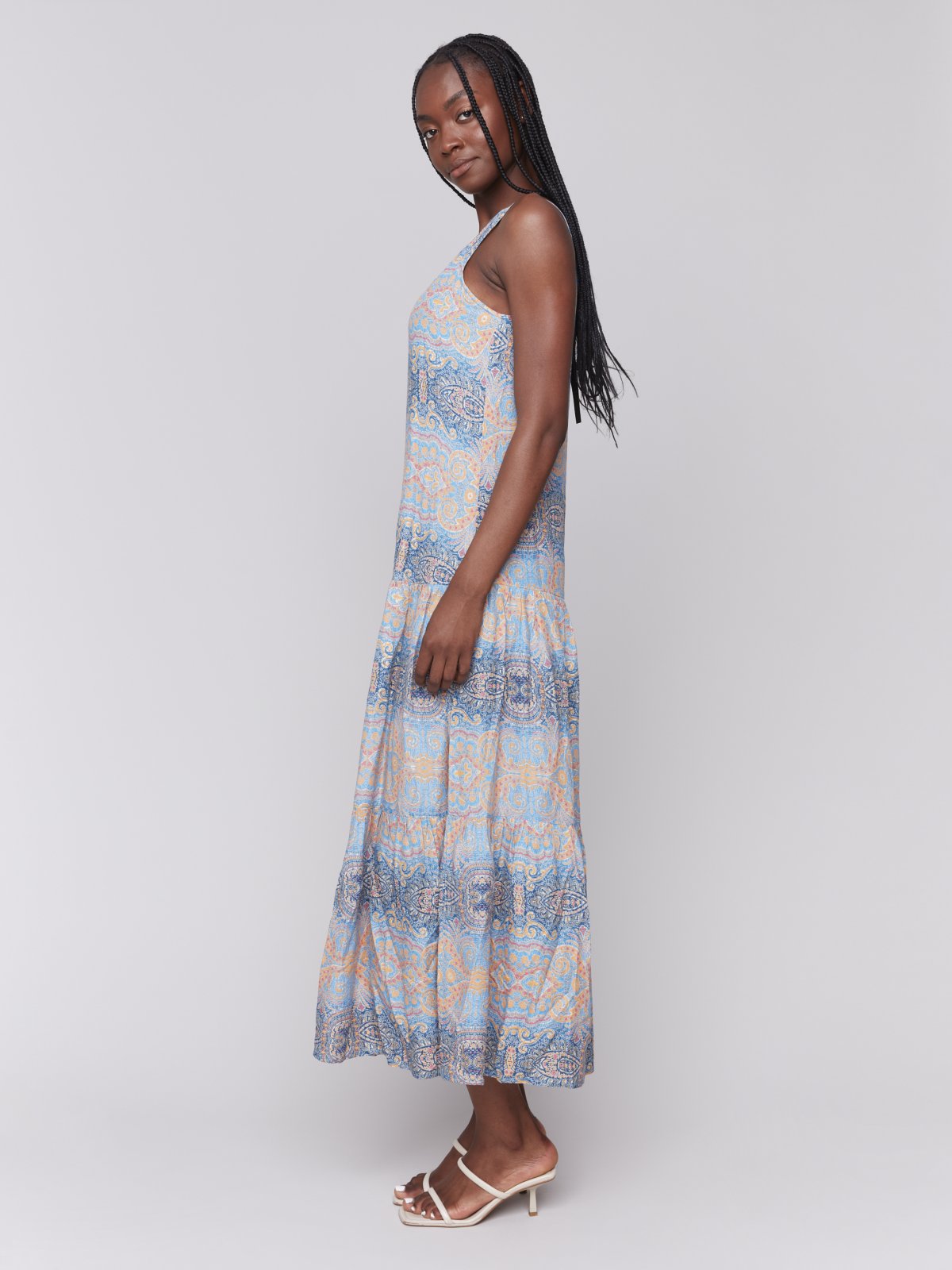 Elegant papaya maxi dress, perfect beach dress for warm weather, ideal for tropical vacations and stylish getaways.