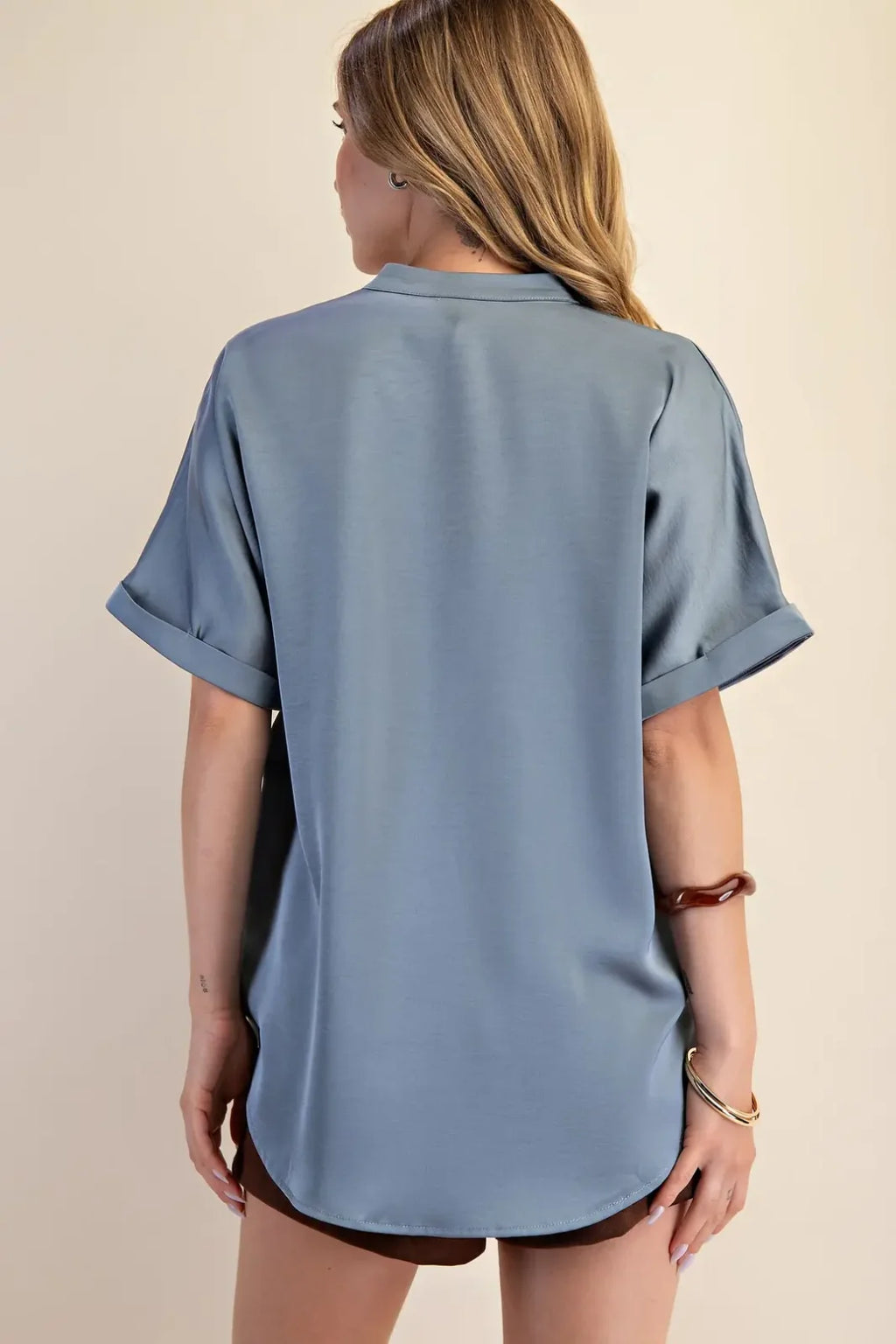 Carlie Top in Slate Blue