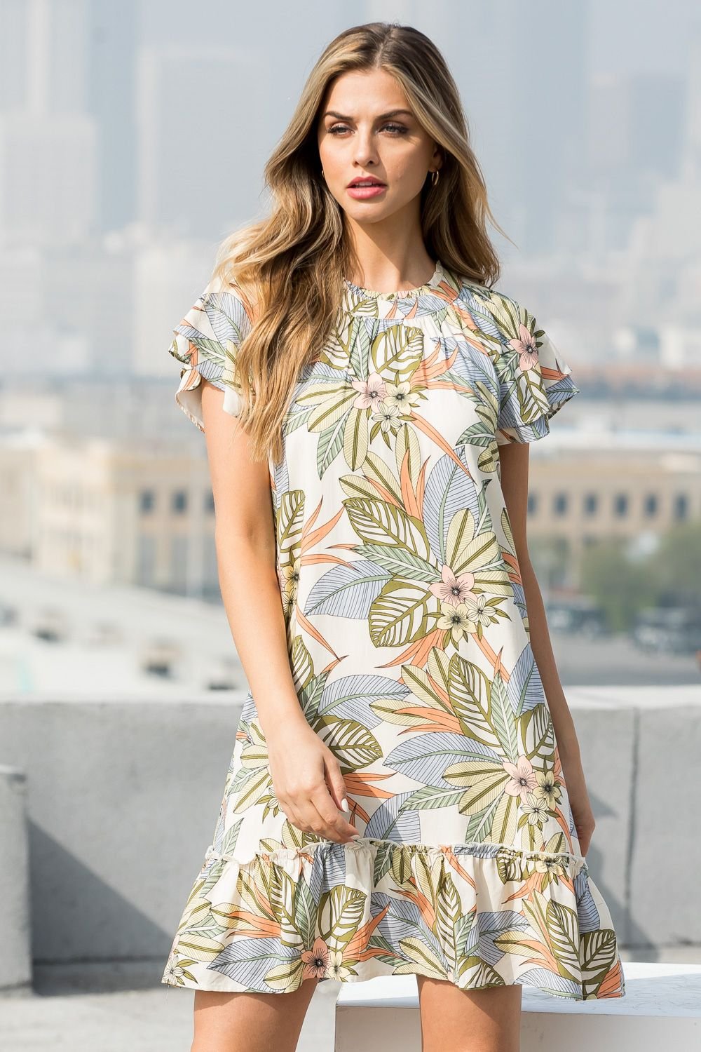 BOUND FOR BRUNCH DRESS from Raggdoll Boutique, a trendy coastal style for summer outfits in Port Aransas.
