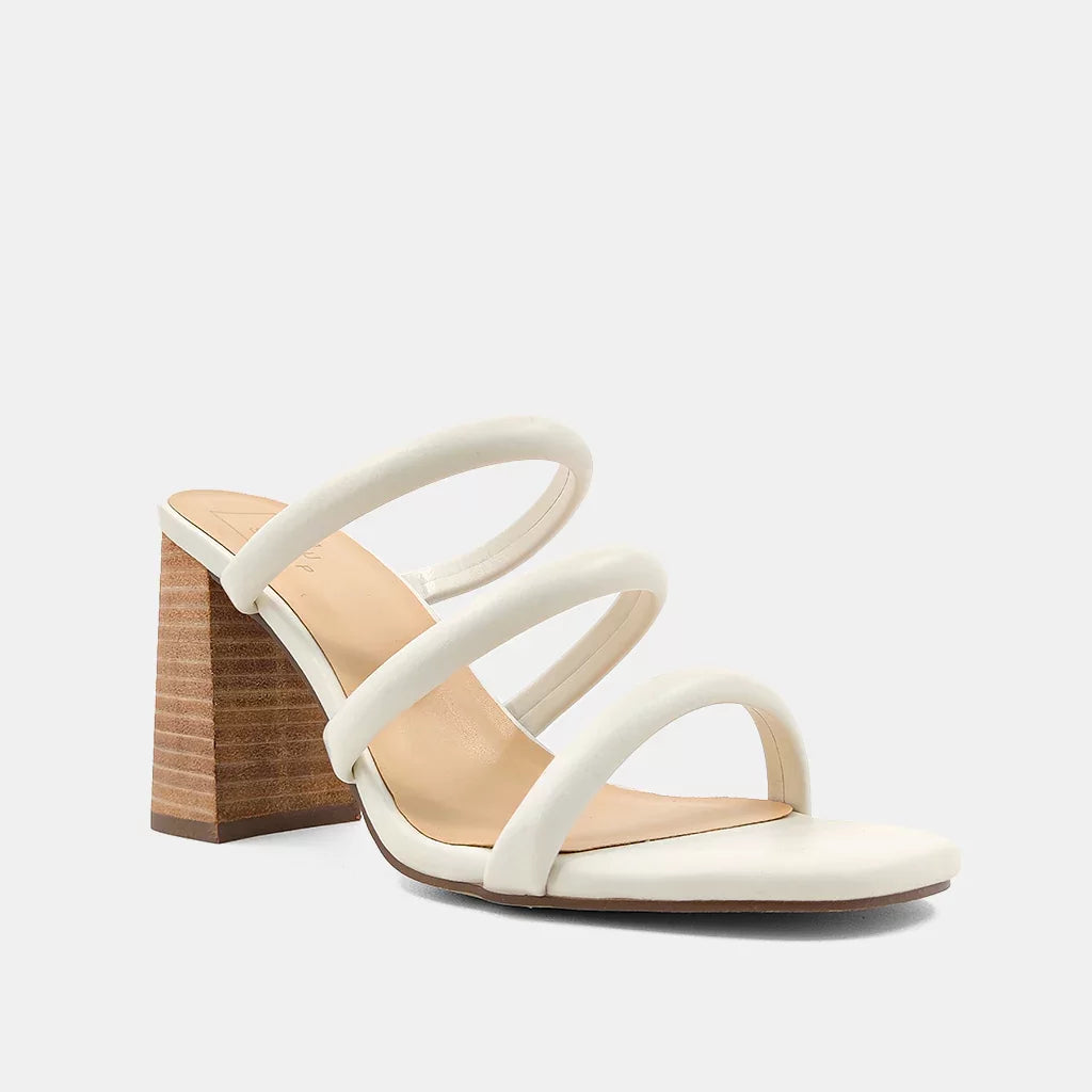 GINGER - 112 STRAPPY HEEL (BONE) from Raggdoll Boutique, perfect for trendy coastal style summer outfits Texas.