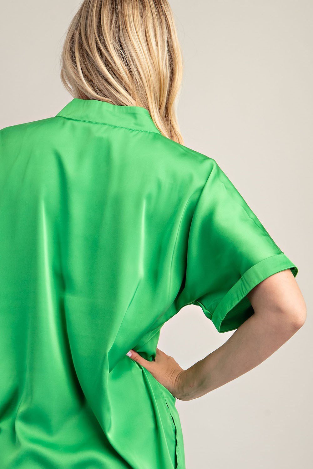 Abby Top in Kelly Green from Raggdoll Boutique, trendy coastal style for summer outfits Texas.