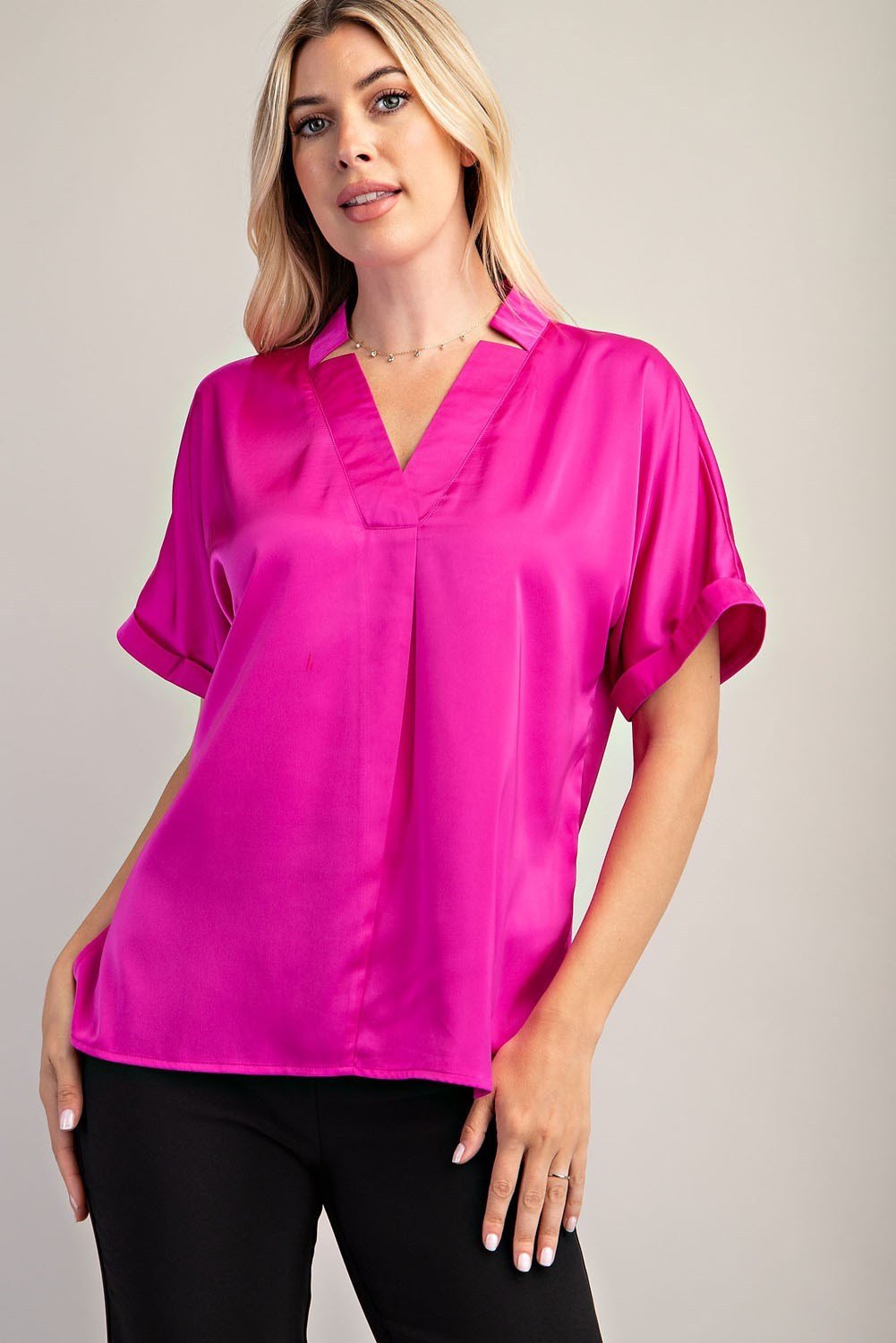 Abby Top in Magenta from Raggdoll Boutique, perfect for summer outfits Texas and trendy coastal style.