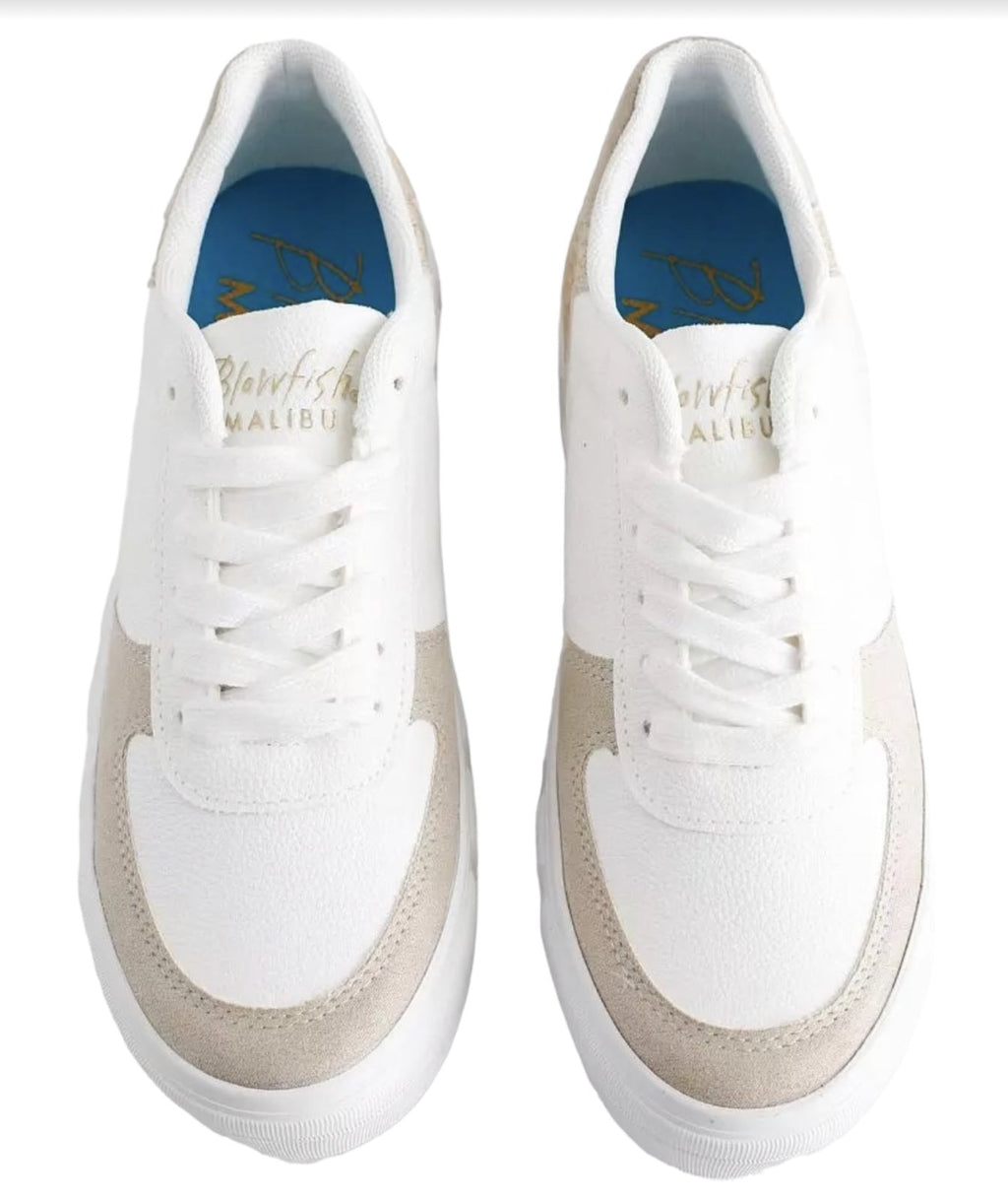 BLOWFISH SIDE-OUT SNEAKER WITH GOLD CROC DETAIL from Raggdoll Boutique, trendy coastal style for summer outfits.