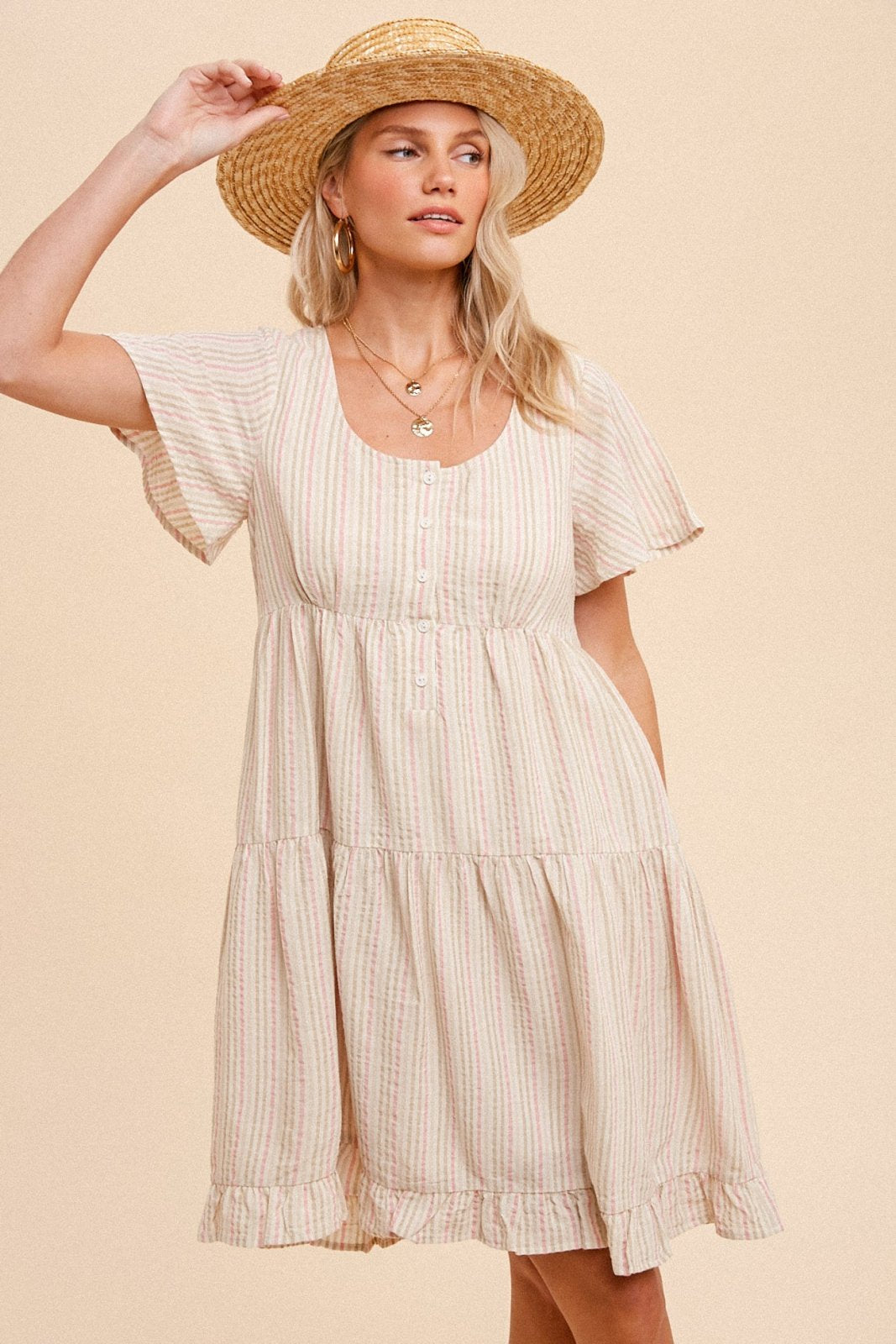 HEM & THREAD TIERED BABYDOLL MINI DRESS, perfect for summer outfits Texas from Raggdoll Boutique.