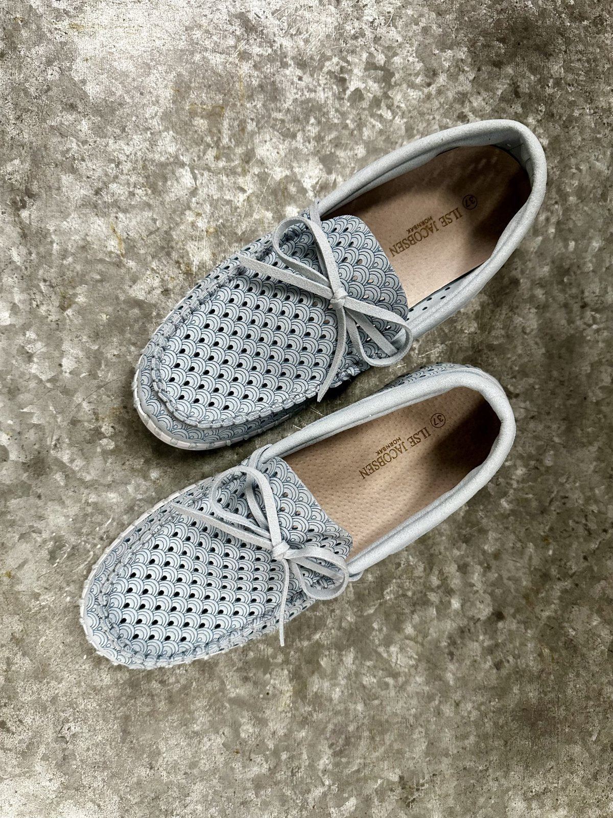Ilse Jacobsen Ash Blue Loafer W/ Laces 3074