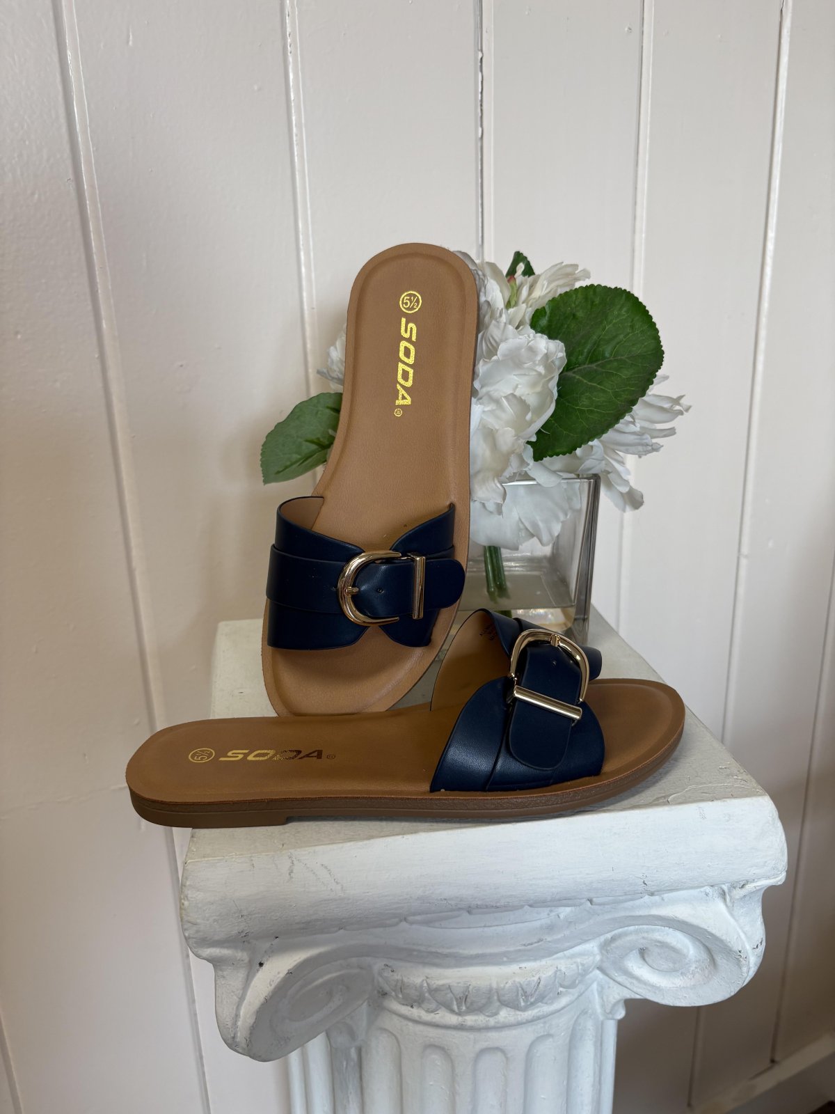Sirena Sandal in Navy