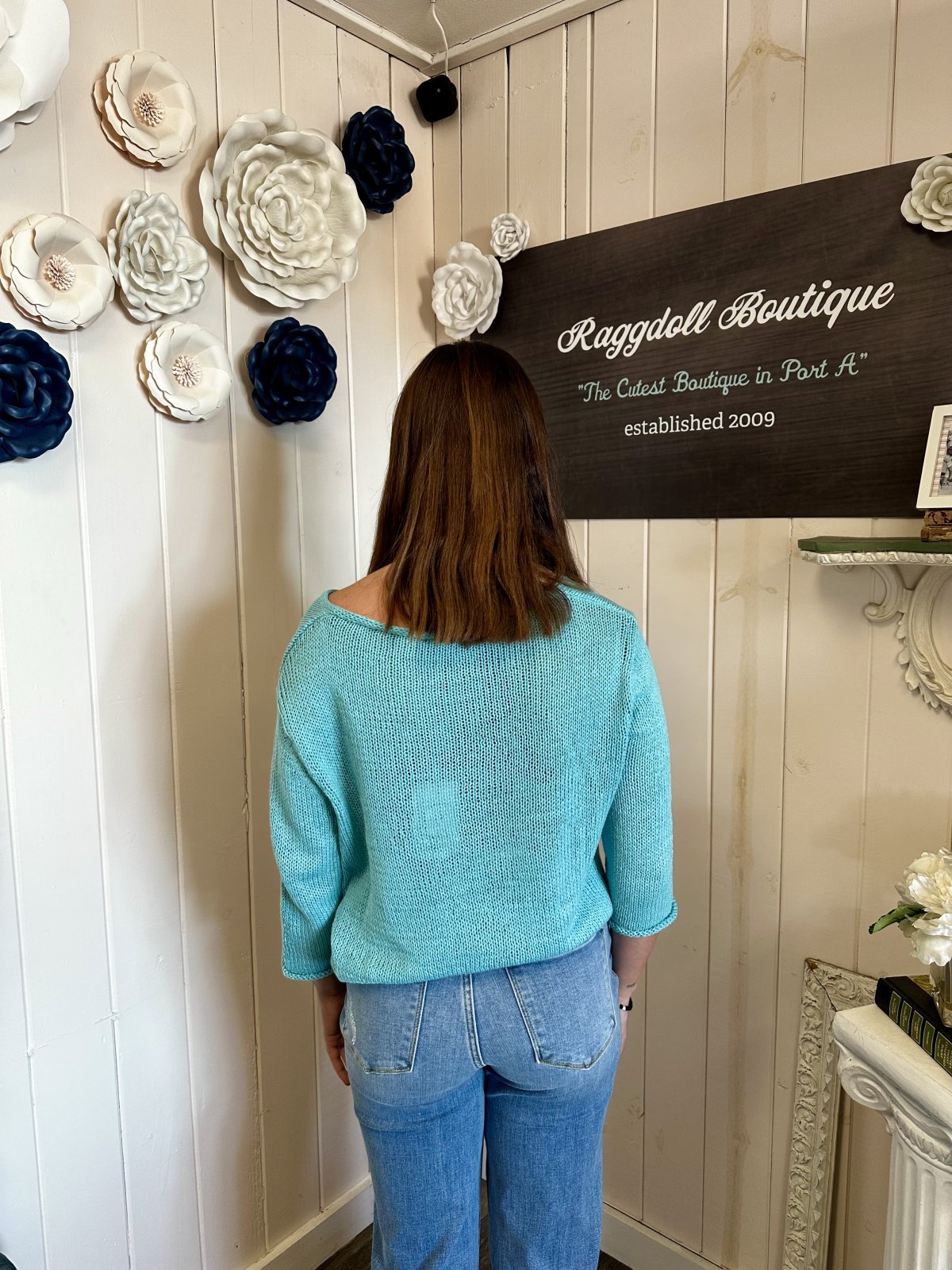 Wooden Ships Beachy Embroidered Sweater