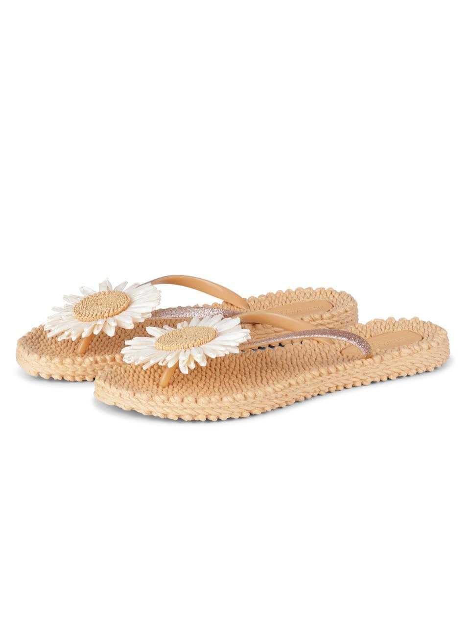 Cheerful Flip-Flop w/ Flower by Ilse Jacobsen-Creme 120A