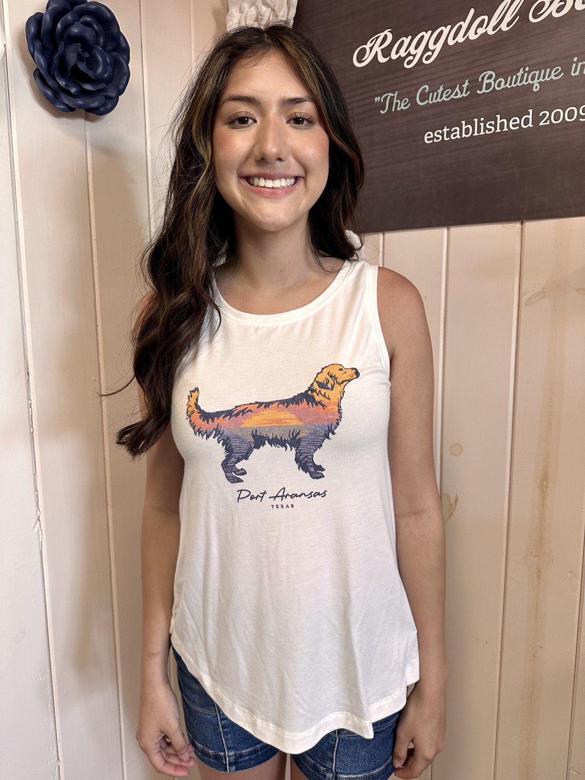 Ivory Tank W/ Dog