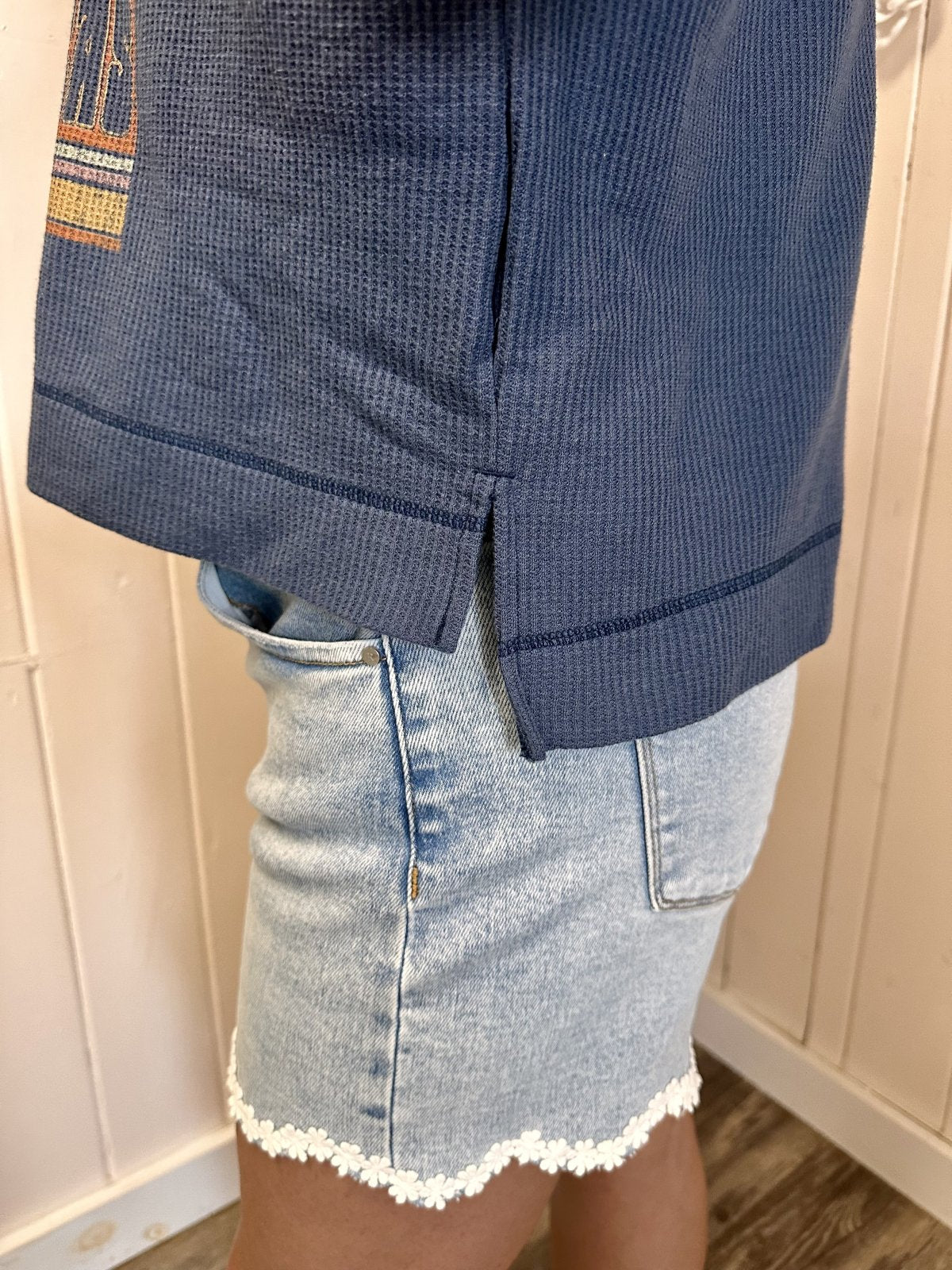 L2 Spring Navy Waffle W/ High Noon