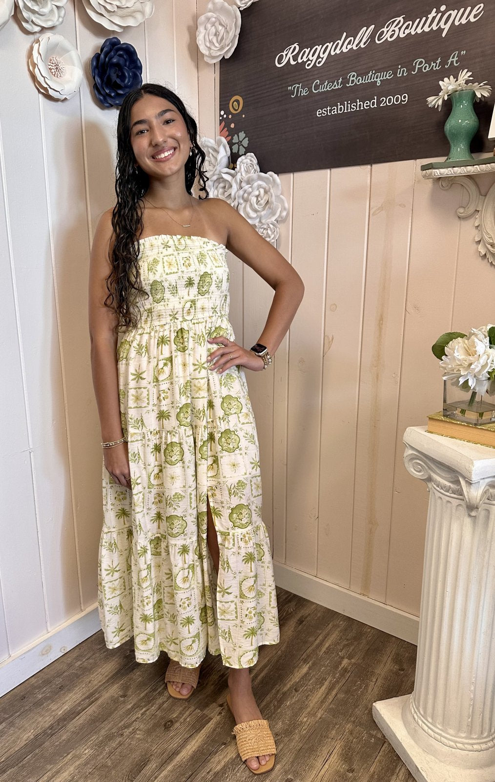 Carson Dress in Green