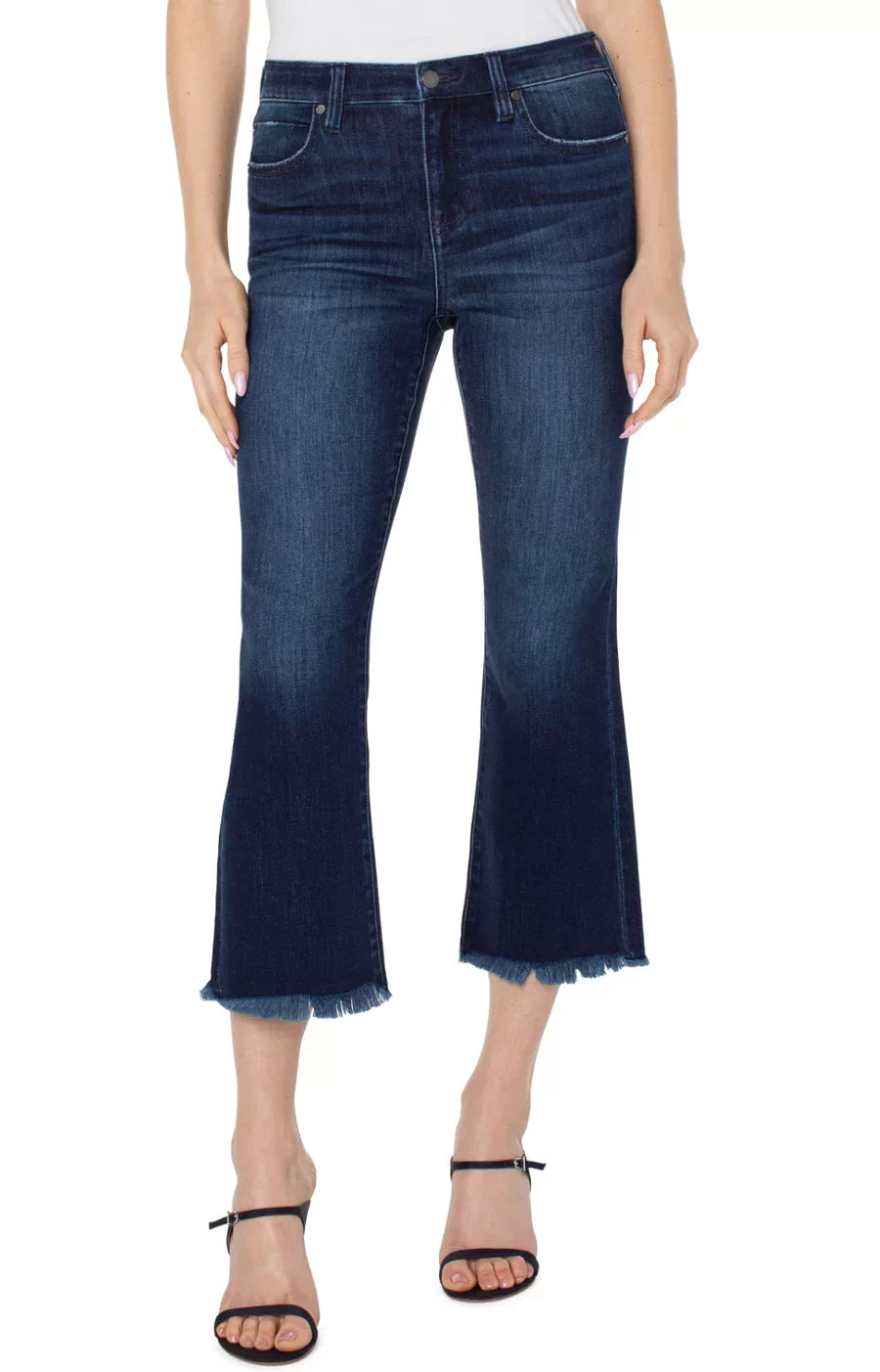 LP HANNAH CROP FLARE from Raggdoll Boutique, trendy coastal style jeans for summer outfits Texas.