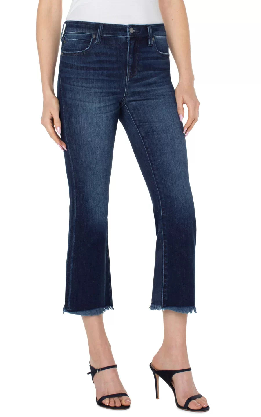LP HANNAH CROP FLARE denim jeans featured at Raggdoll Boutique, trendy coastal style for summer outfits Texas.