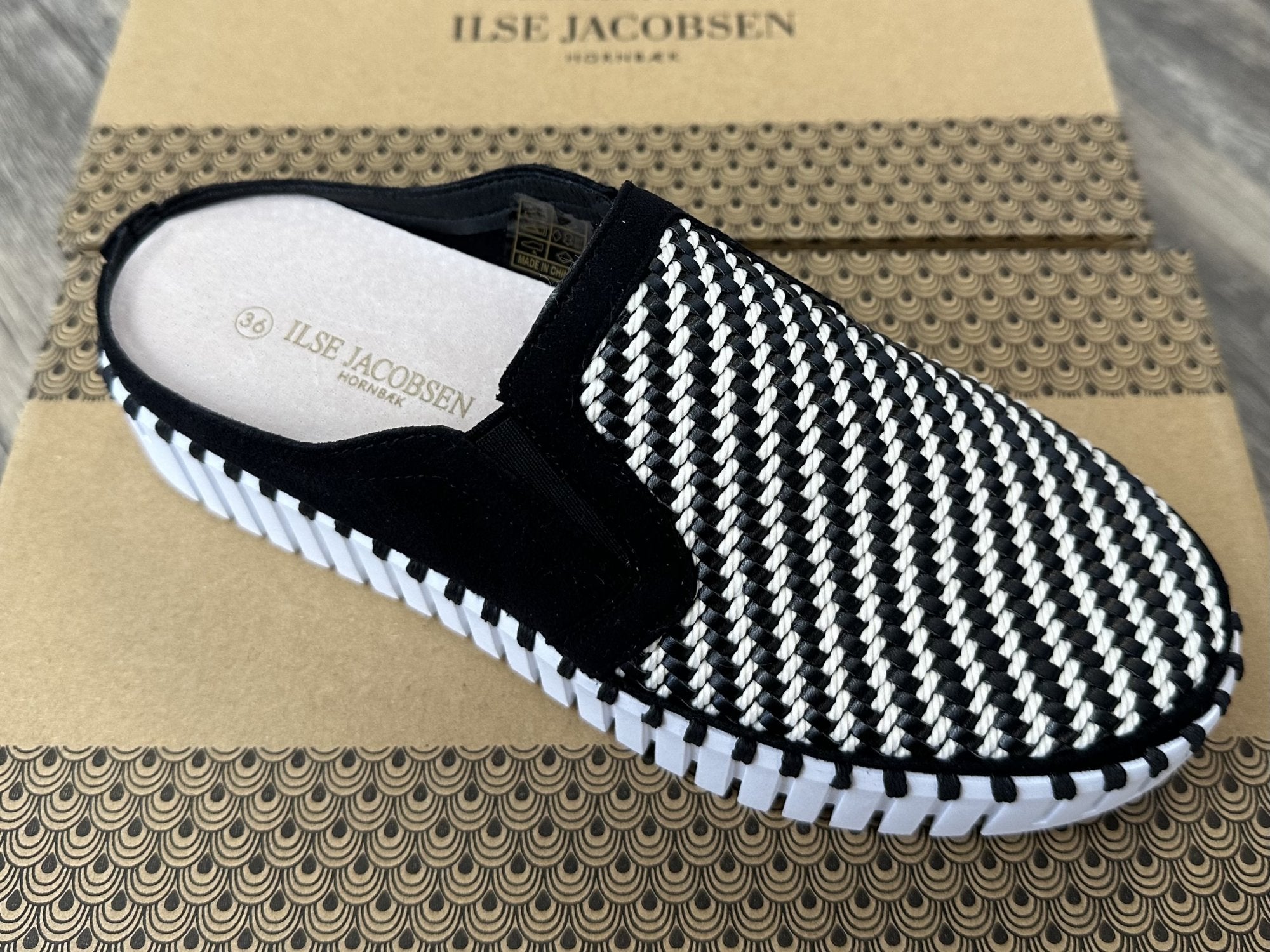 BLACK FLATS SLIP-ON TULIPS by ILSE JACOBSEN U0025 from Raggdoll Boutique for trendy coastal style.