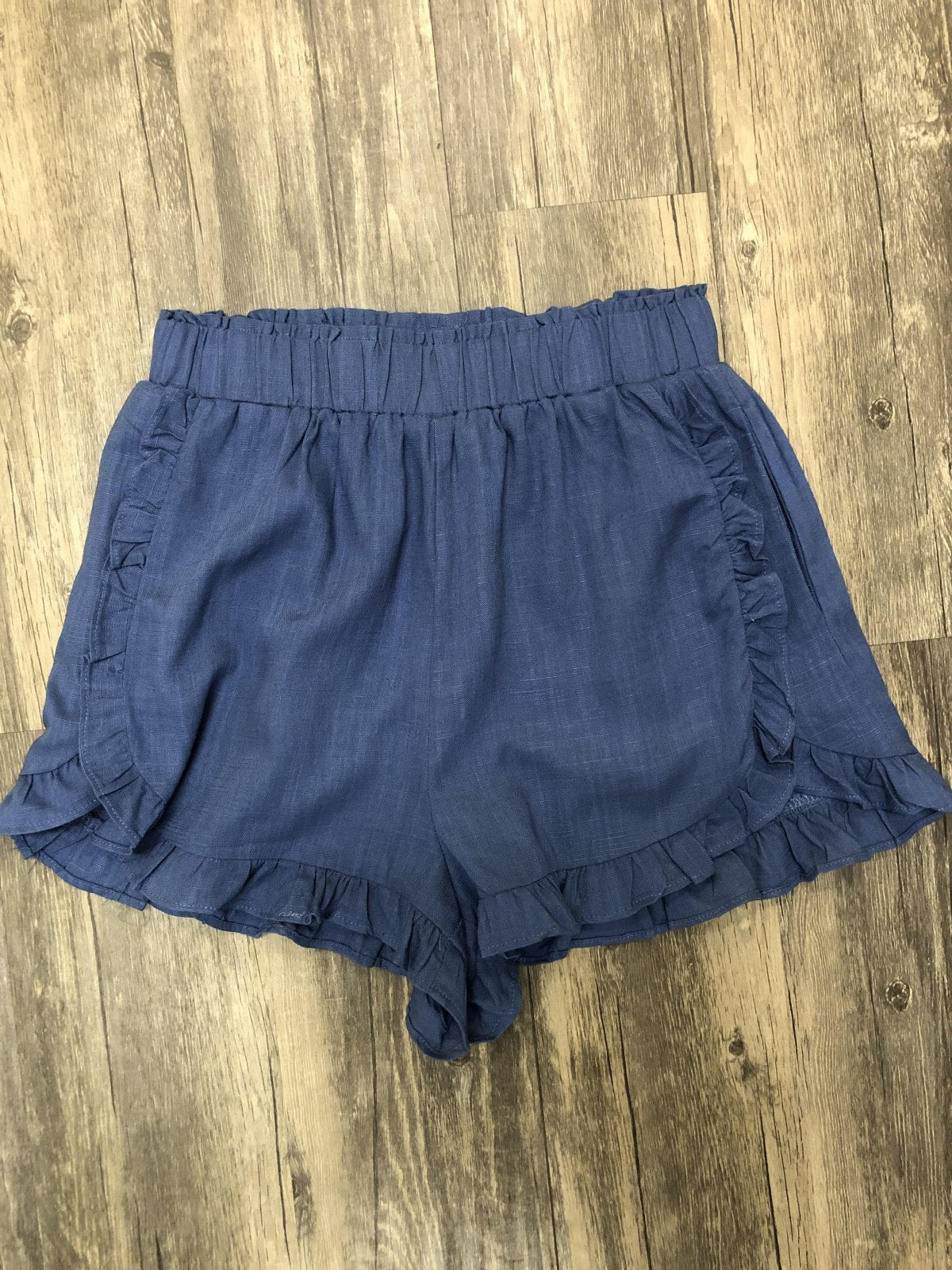 BLU/MANGO/PINK RUFFLED SHORT W/POCKETS from Raggdoll Boutique, perfect for summer outfits Texas and trendy coastal style.