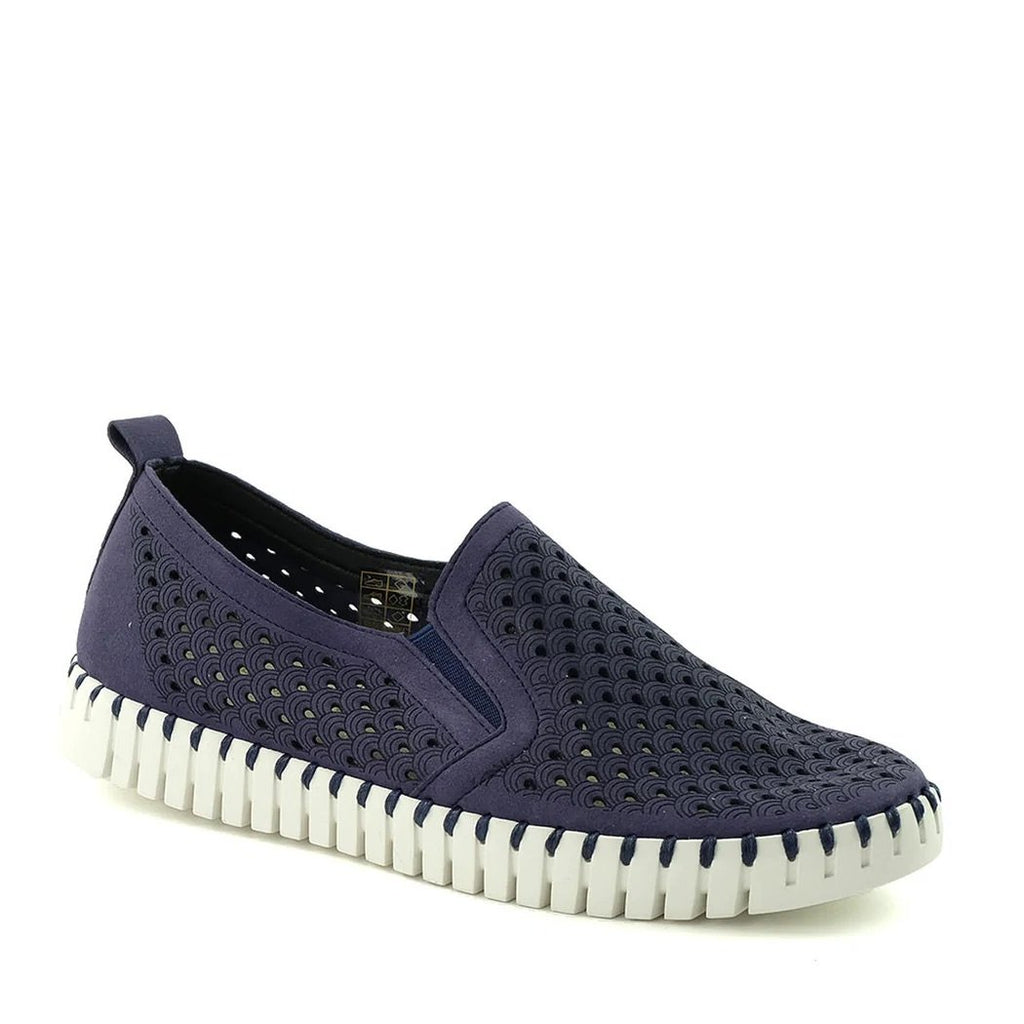 NAVY TULIPS by ILSE JACOBSEN 140 stylish slip-on shoes from Raggdoll Boutique in Port Aransas for trendy coastal style.