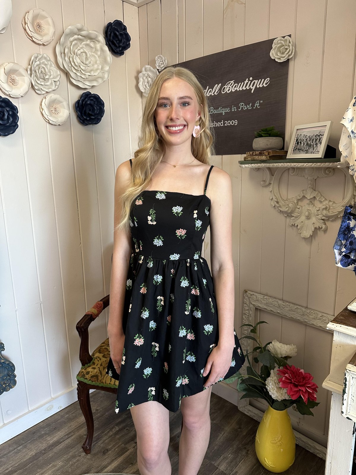 Myra Dress featuring floral print, perfect for coastal boutique clothing and stylish tops for women in fresh summer looks.