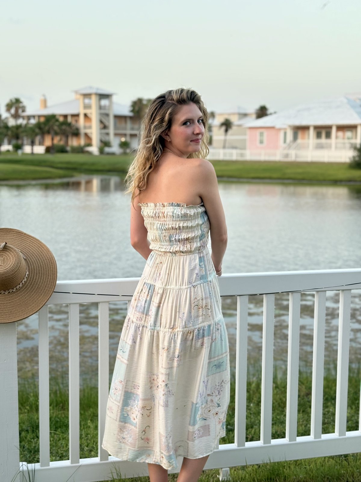 Mollie Dress from Raggdoll Boutique, the perfect summer outfit for a coastal vacation in Texas.