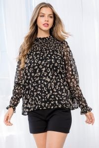 SHEER CHEETAH PRINT TOP from Raggdoll Boutique, perfect for trendy coastal style and summer outfits in Texas.