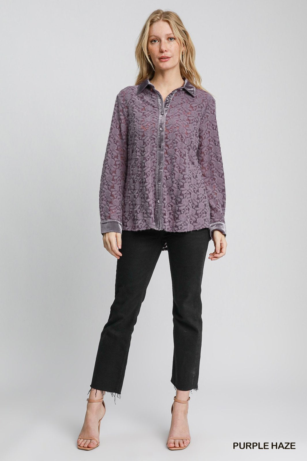 Stylish Purple Haze Top for women in coastal boutique clothing, perfect for tropical vacation dresses and gifts from Port Aransas.