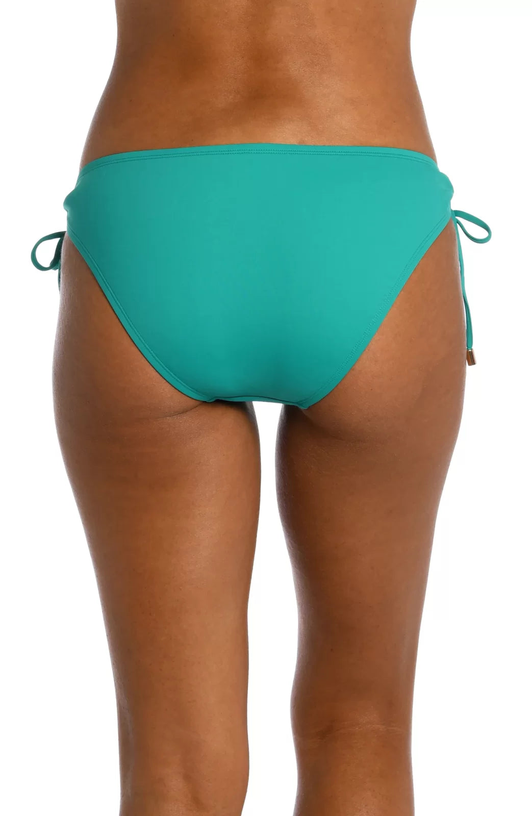 LA BLANCA LOOPED BOTTOMS WITH TIES AND GOLD DETAIL from Raggdoll Boutique in Port Aransas.