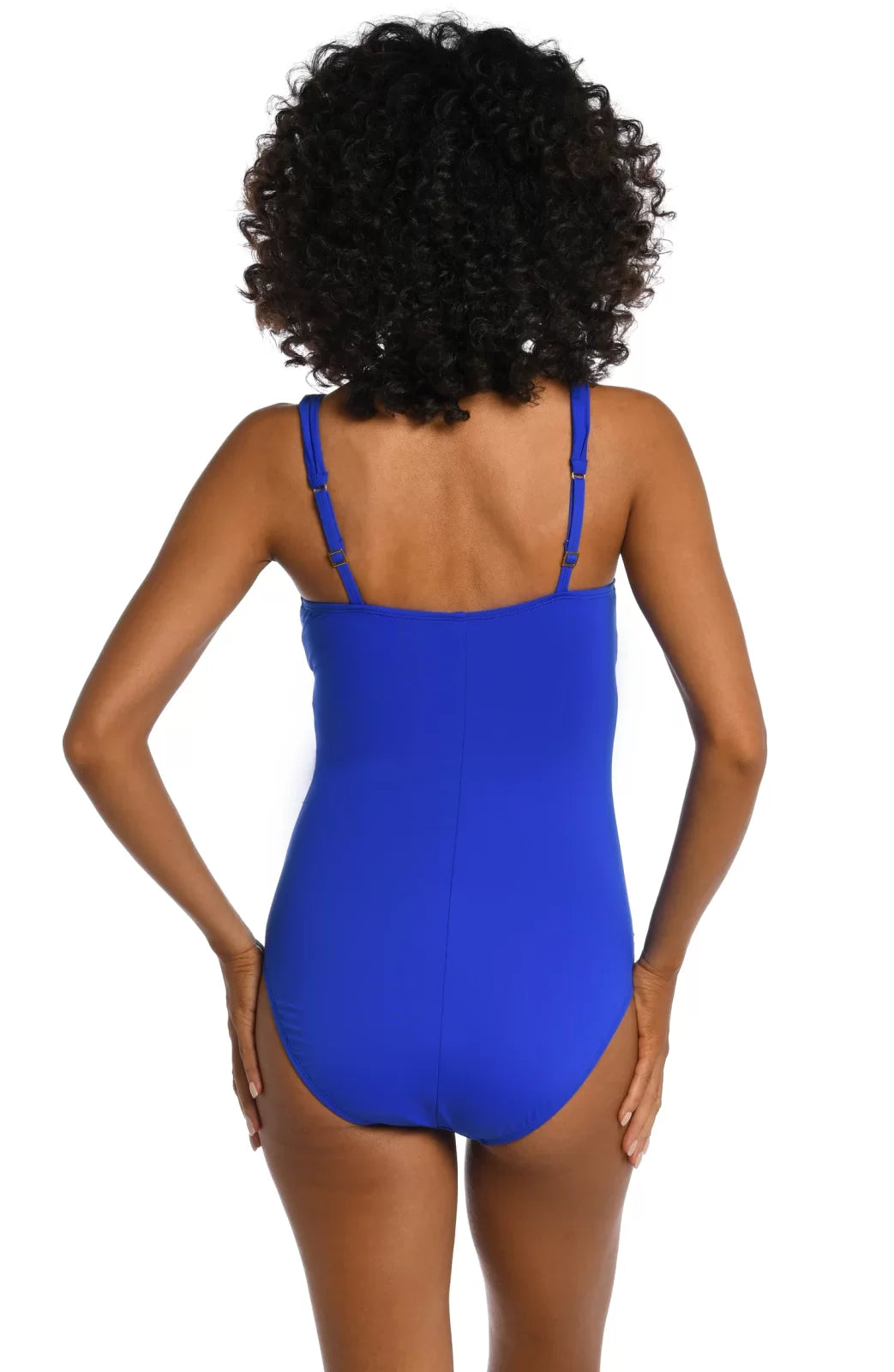 SAPHIRE RUFFLE STRAP ONE PIECE in bold blue, perfect for summer outfits Texas and trendy coastal style at Raggdoll Boutique.