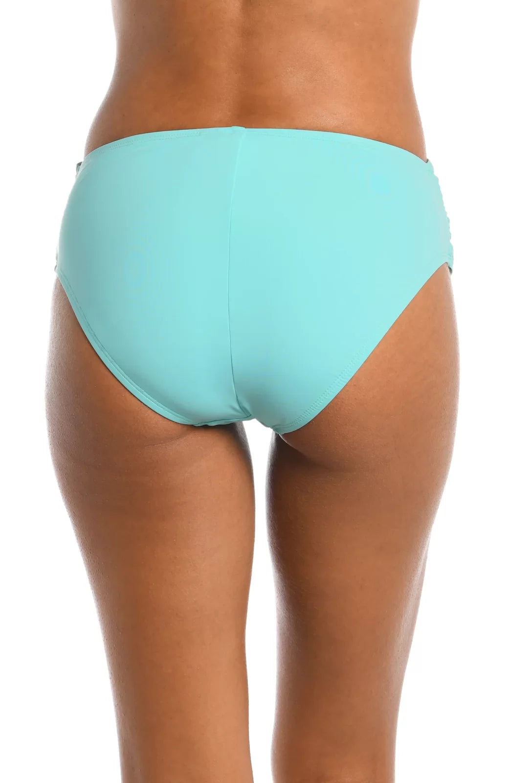 ISLAND GODDESS MID-WAIST SASH BAND BOTTOM -ICE BLUE back view, trendy coastal style from Raggdoll Boutique.