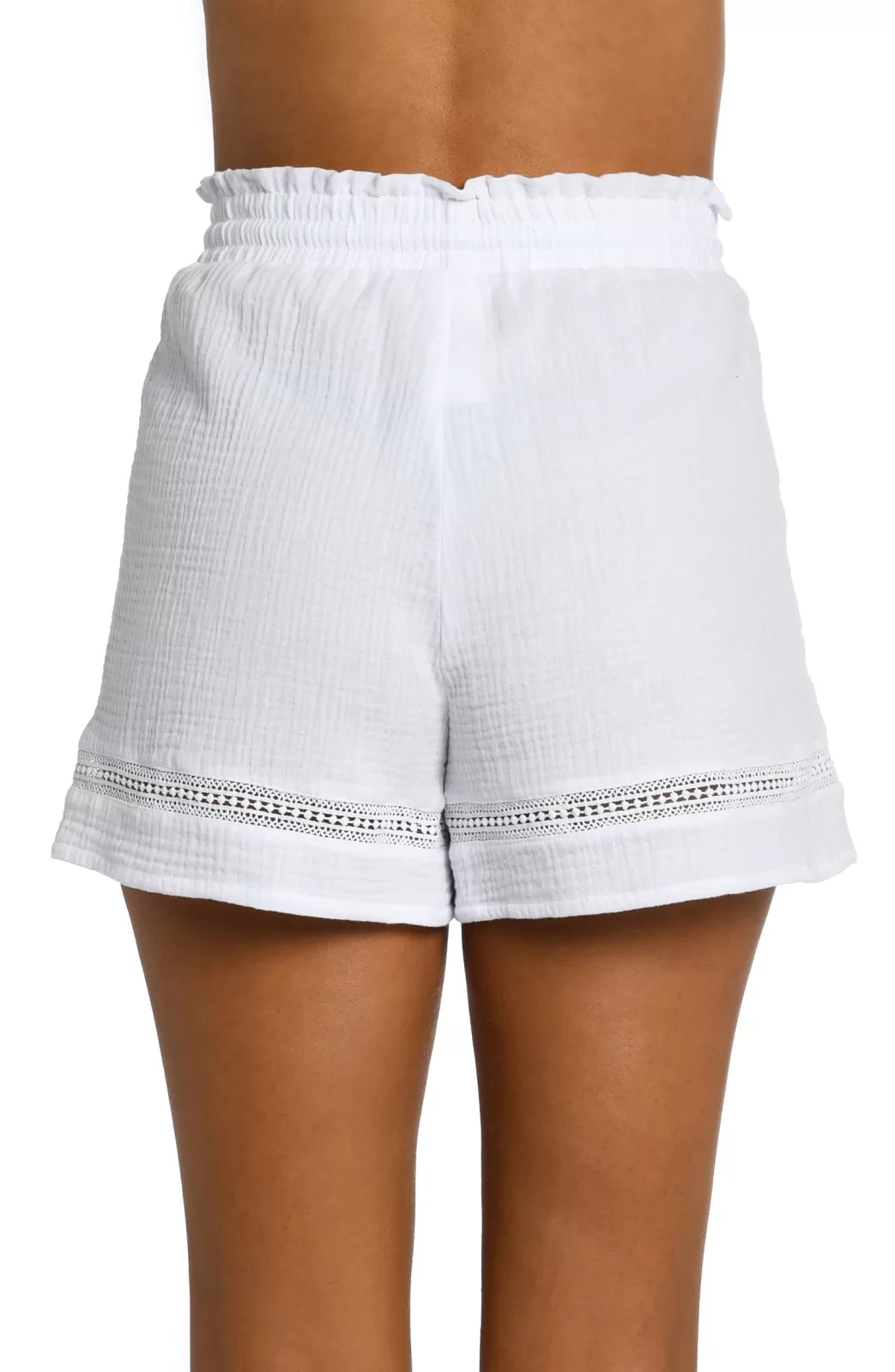 Seaside White Beach Shorts from Raggdoll Boutique, perfect for trendy coastal style and summer outfits Texas.