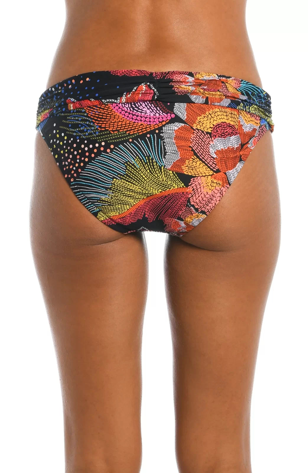 SUNLIT SHIRRED BOTTOMS showcased in vibrant floral print, perfect for trendy coastal style from Raggdoll Boutique.
