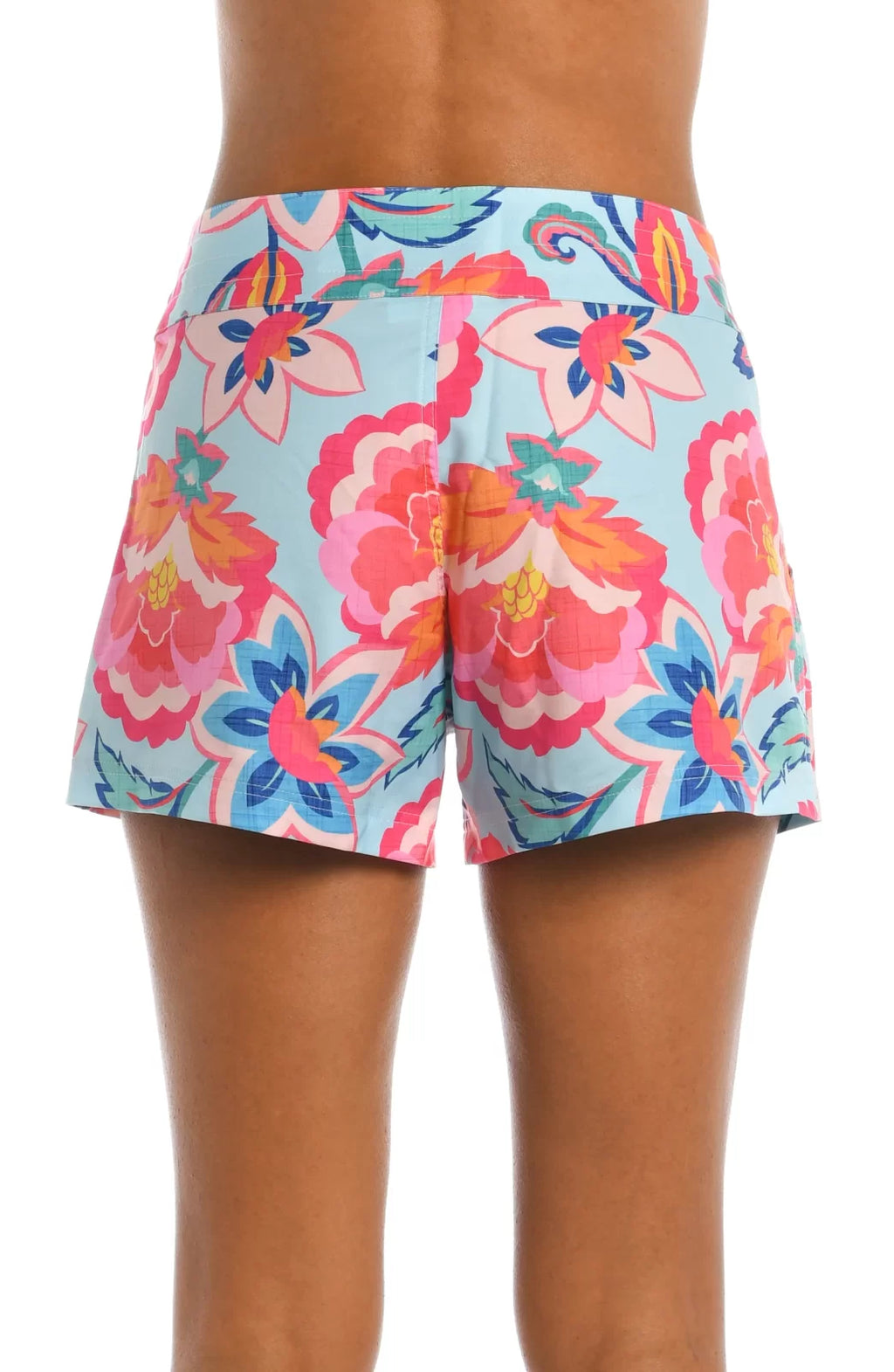 BREEZY BOARD SHORTS in vibrant floral print, perfect for summer outfits Texas at Raggdoll Boutique.