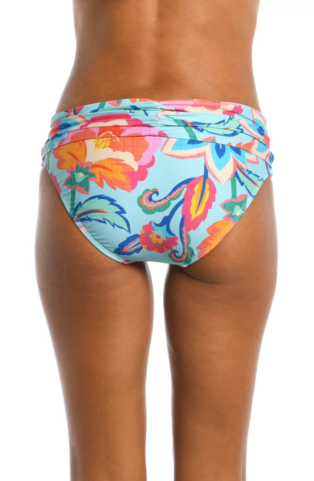 BREEZY SASHBAND BOTTOMS from Raggdoll Boutique in vibrant floral print, perfect for summer outfits Texas.