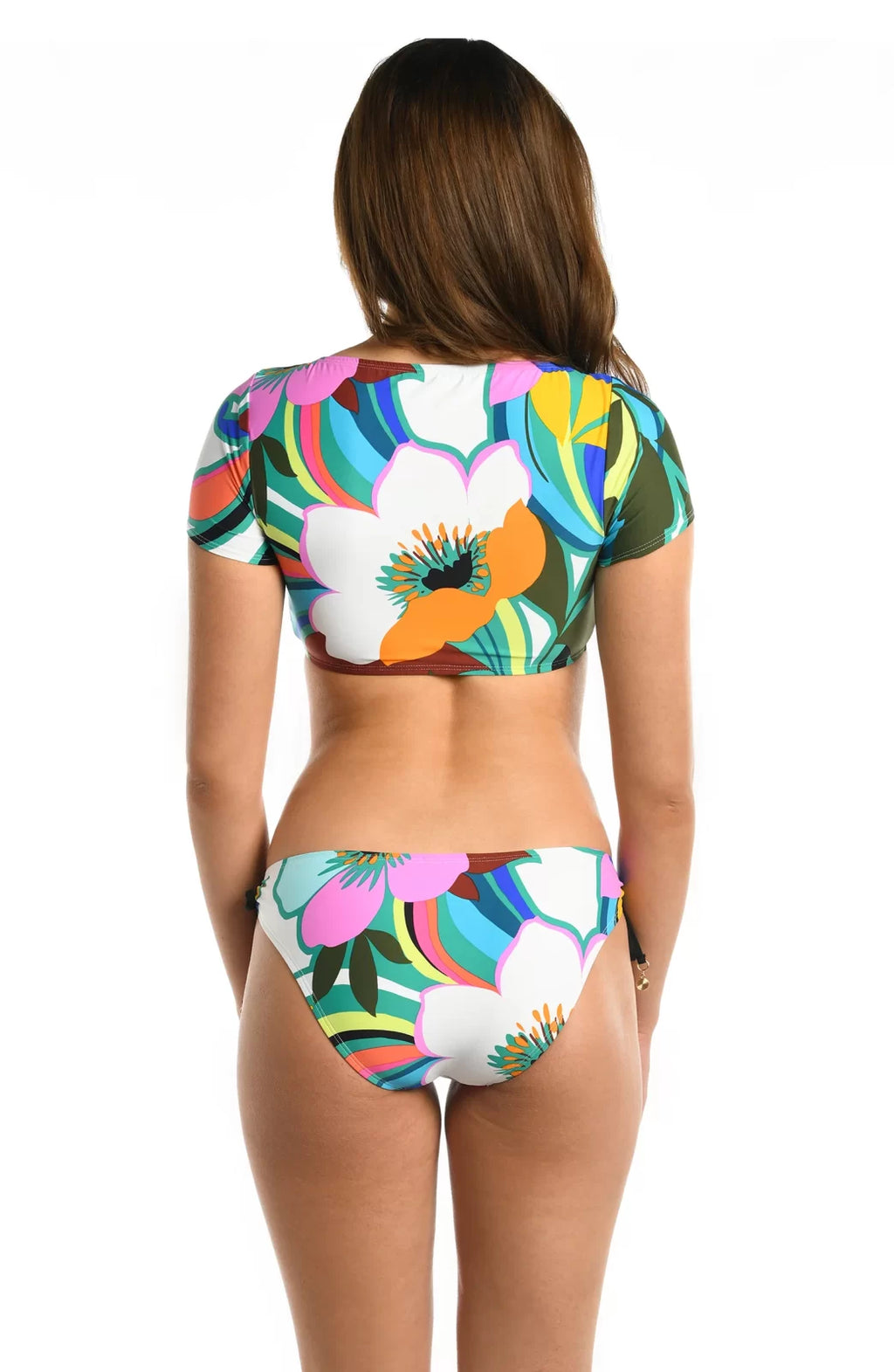 Back view of SUNCATCHER SLEEVE STYLE SUIT TOP at Raggdoll Boutique, perfect for summer outfits Texas.