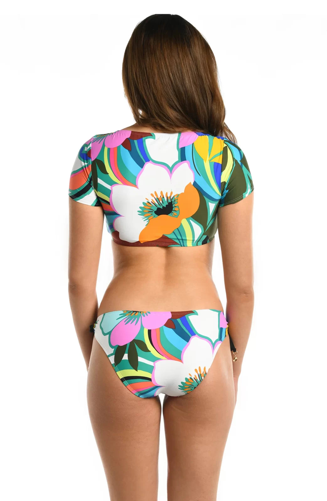 Back view of SUNCATCHER SLEEVE STYLE SUIT TOP at Raggdoll Boutique, perfect for summer outfits Texas.