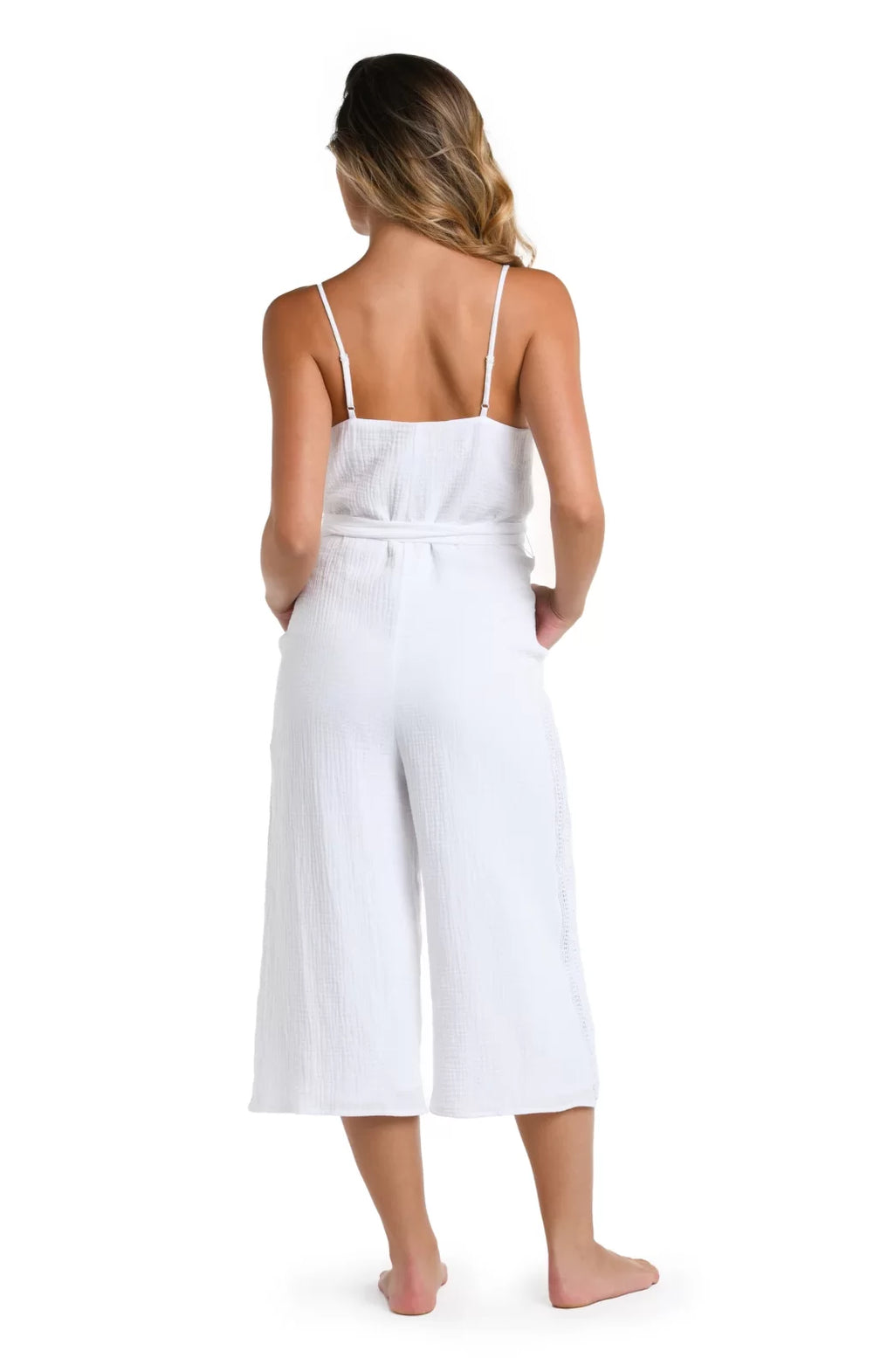 La Blanca Seaside Jumpsuit from Raggdoll Boutique, perfect for summer outfits Texas and coastal fashion.