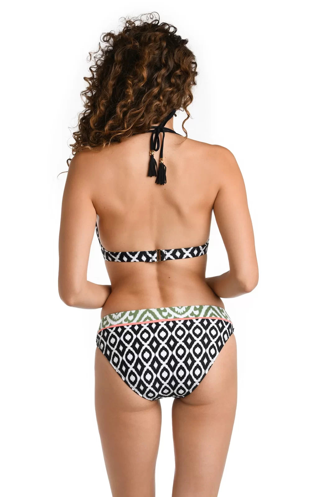 DESERT DUNES BANDED HALTER TOP-LA BLANCA back view, available at Raggdoll Boutique, Port Aransas boutique.