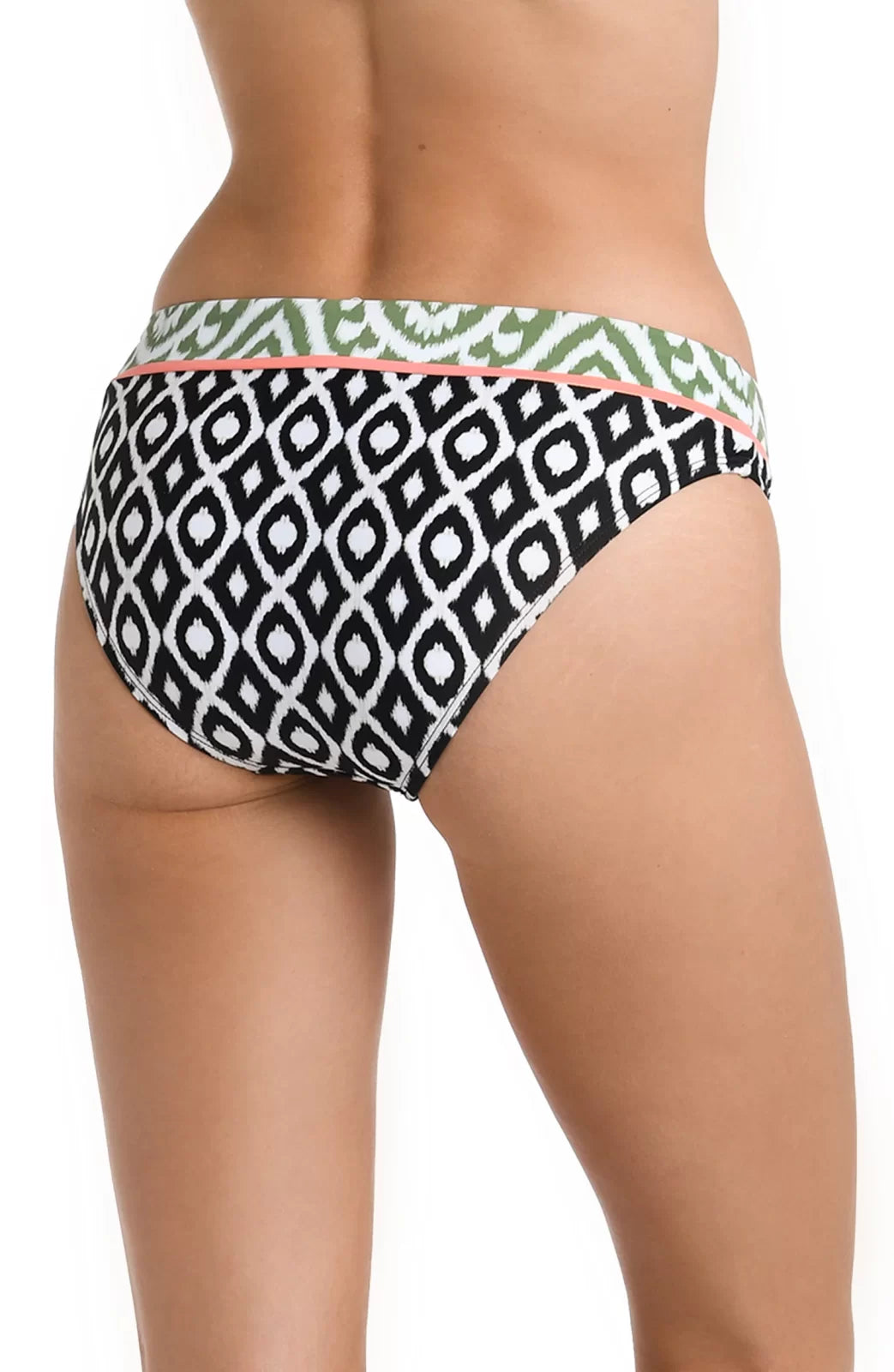 DESERT DUNES BANDED HIPSTER BOTTOM- LA BLANCA in trendy coastal style from Raggdoll Boutique.