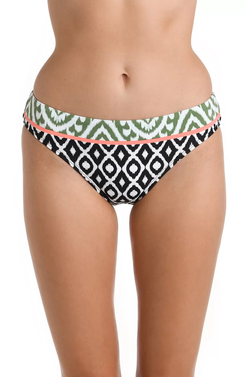 DESERT DUNES BANDED HIPSTER BOTTOM- LA BLANCA stylish bikini bottom from Raggdoll Boutique for trendy coastal style.