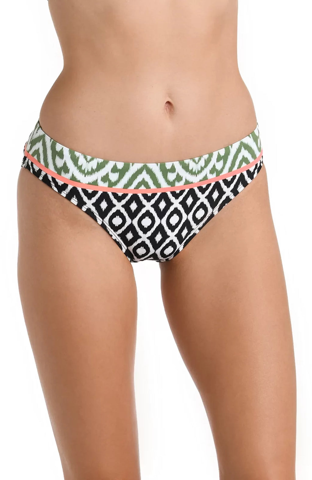 DESERT DUNES BANDED HIPSTER BOTTOM- LA BLANCA, trendy coastal swimwear from Raggdoll Boutique.