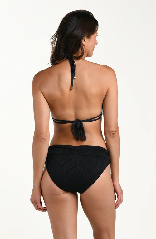 Mantra Medallion Halter Top- Black