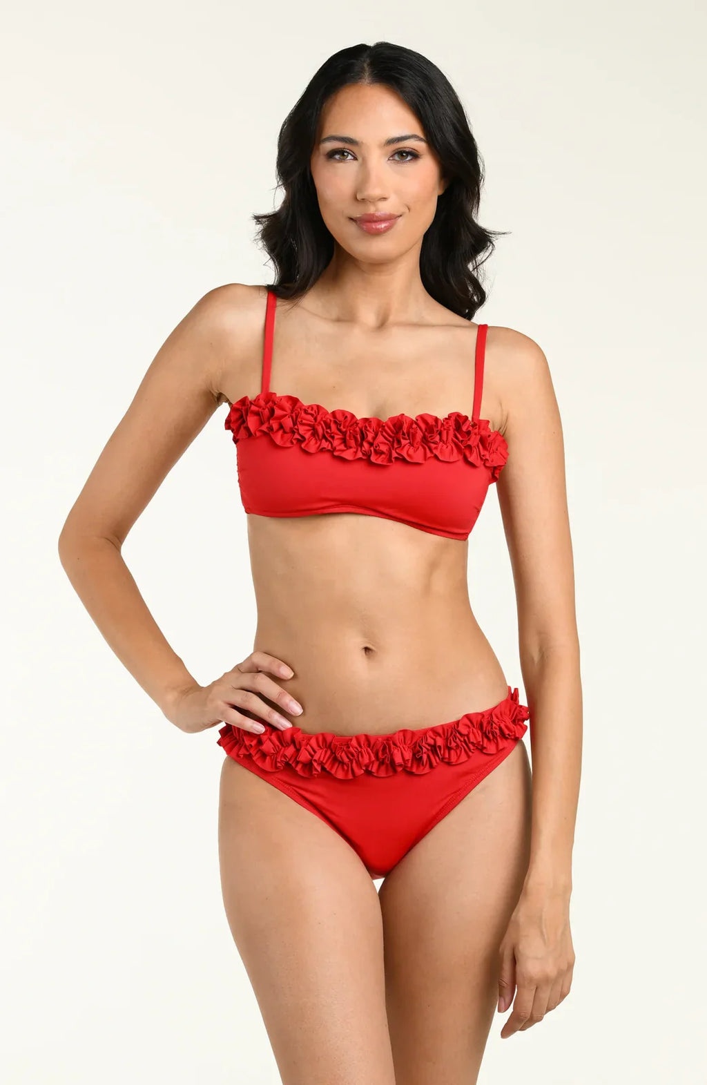 Island Goddess Bandeau Bikini Top - Ruby
