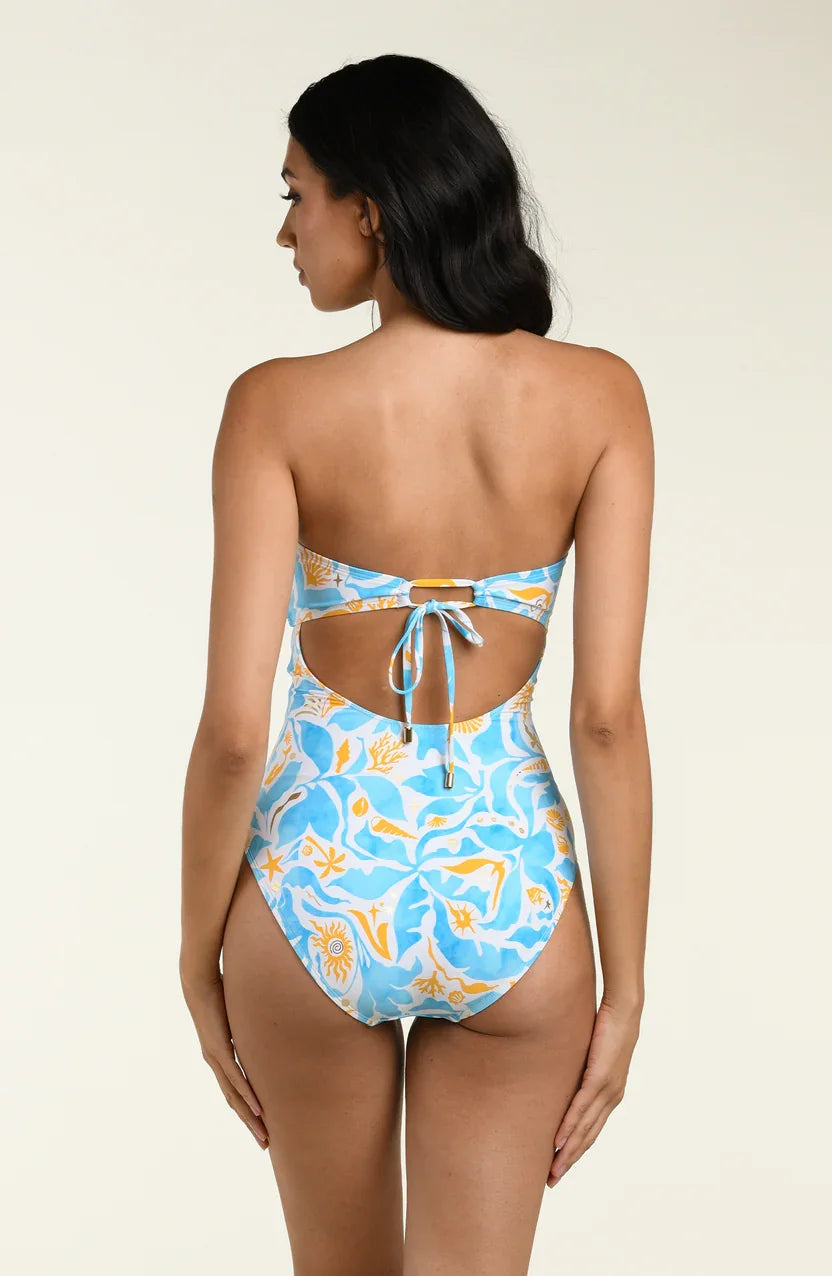 Trinket Treasures Convertible Bandeau One Piece-Sky
