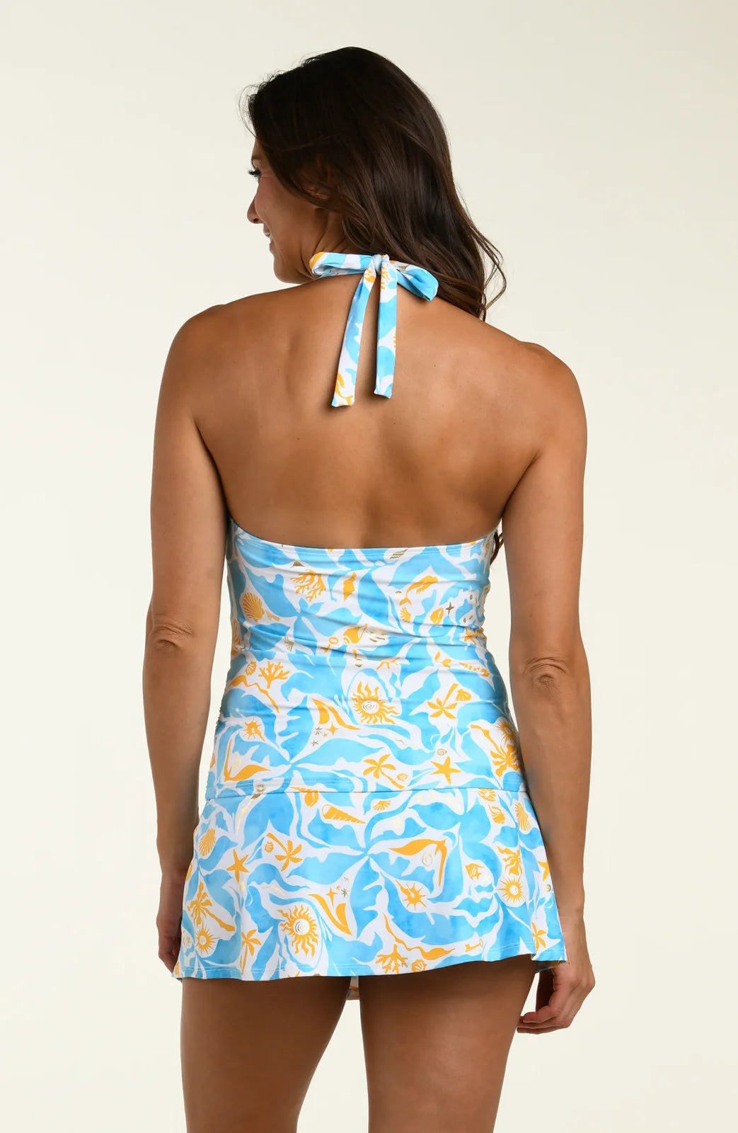 Trinket Treasures Halter Tankini Top-Sky