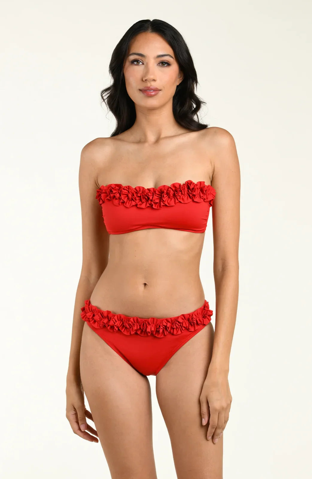 Island Goddess Bandeau Bikini Top - Ruby