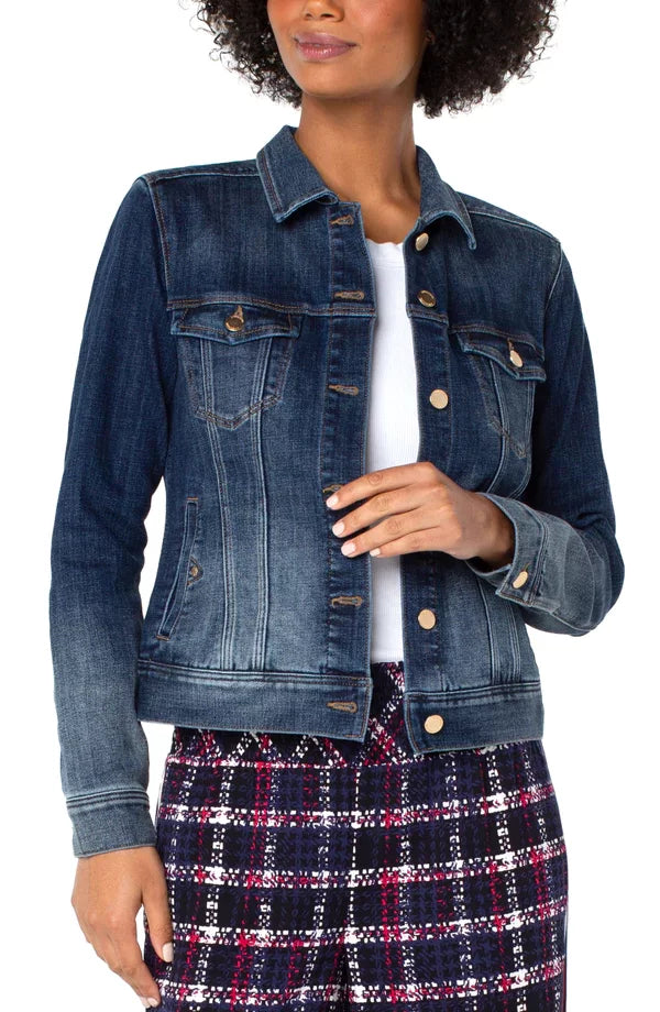 LP Classic Jean Jacket from Raggdoll Boutique, a trendy coastal style for summer outfits in Texas.